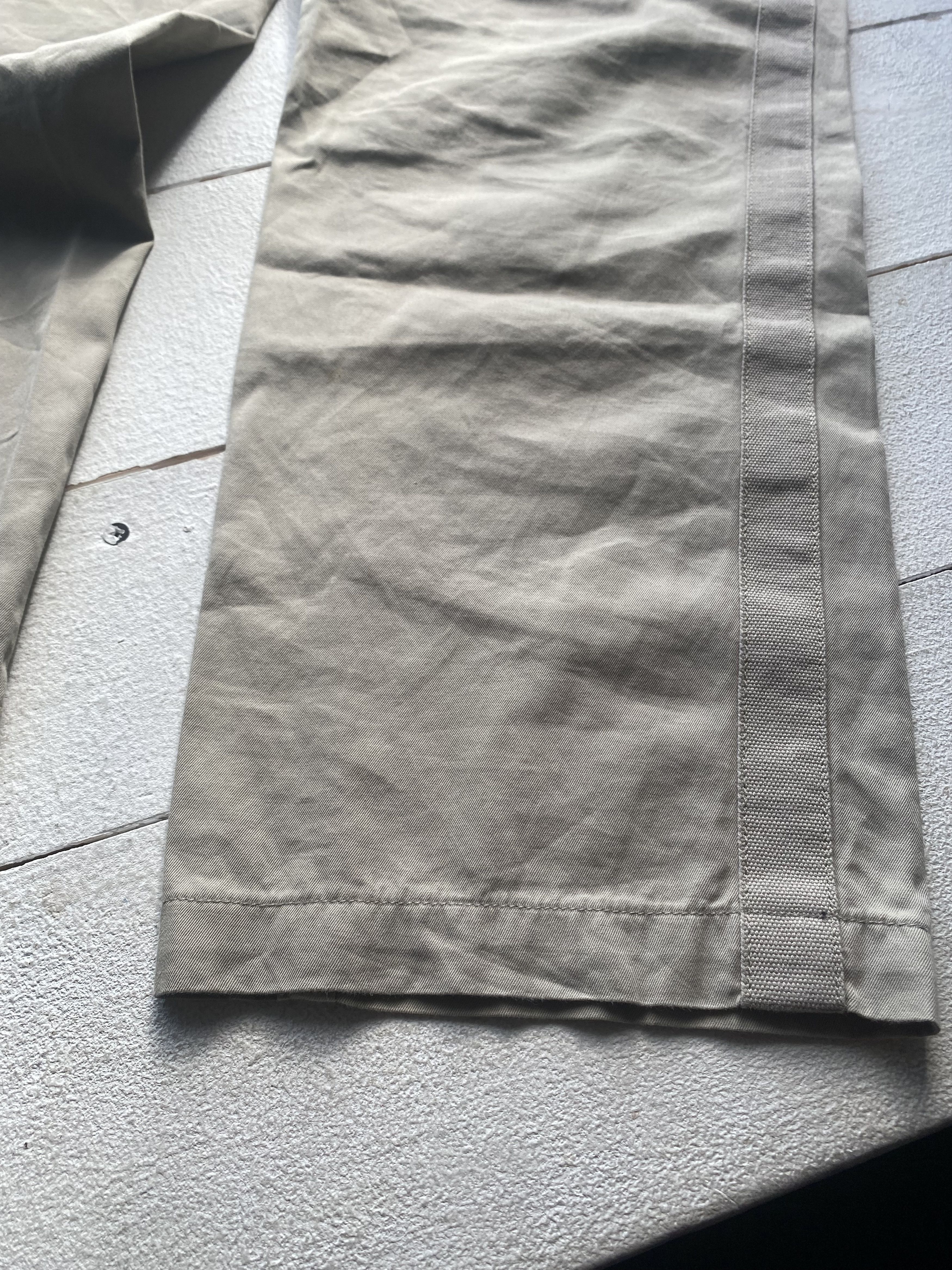 Dolce & Gabbana × Vintage 90s Dolce Gabbana Beige Striped Belted Designer Pants 34 Size US 34 / EU 50 - 15 Thumbnail