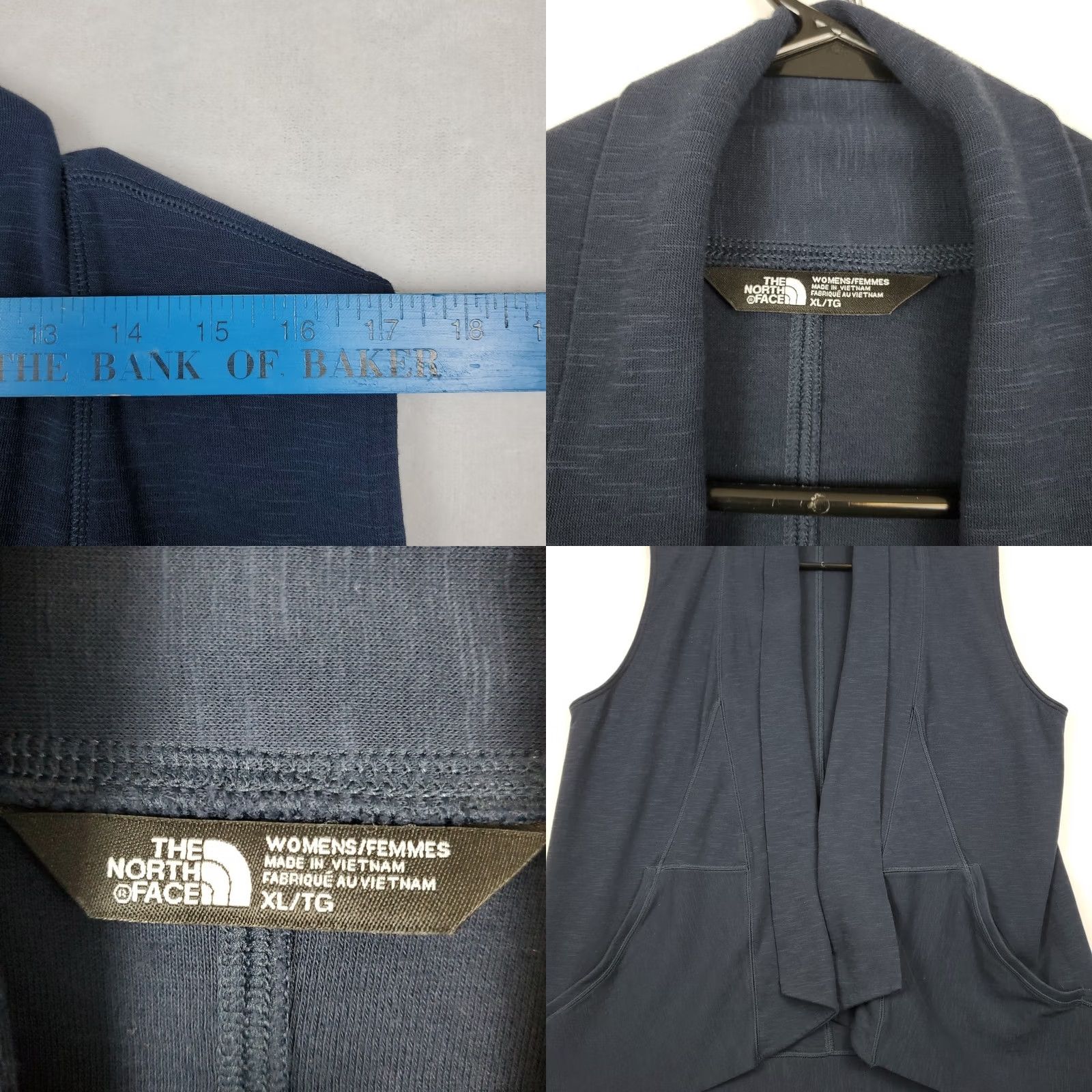 The North Face VINTAGE? The North Face Open Cardigan Womens XL Navy Blue Sleeveless Pockets Comfort Vest Size XL / US 12-14 / IT 48-50 - 8 Thumbnail