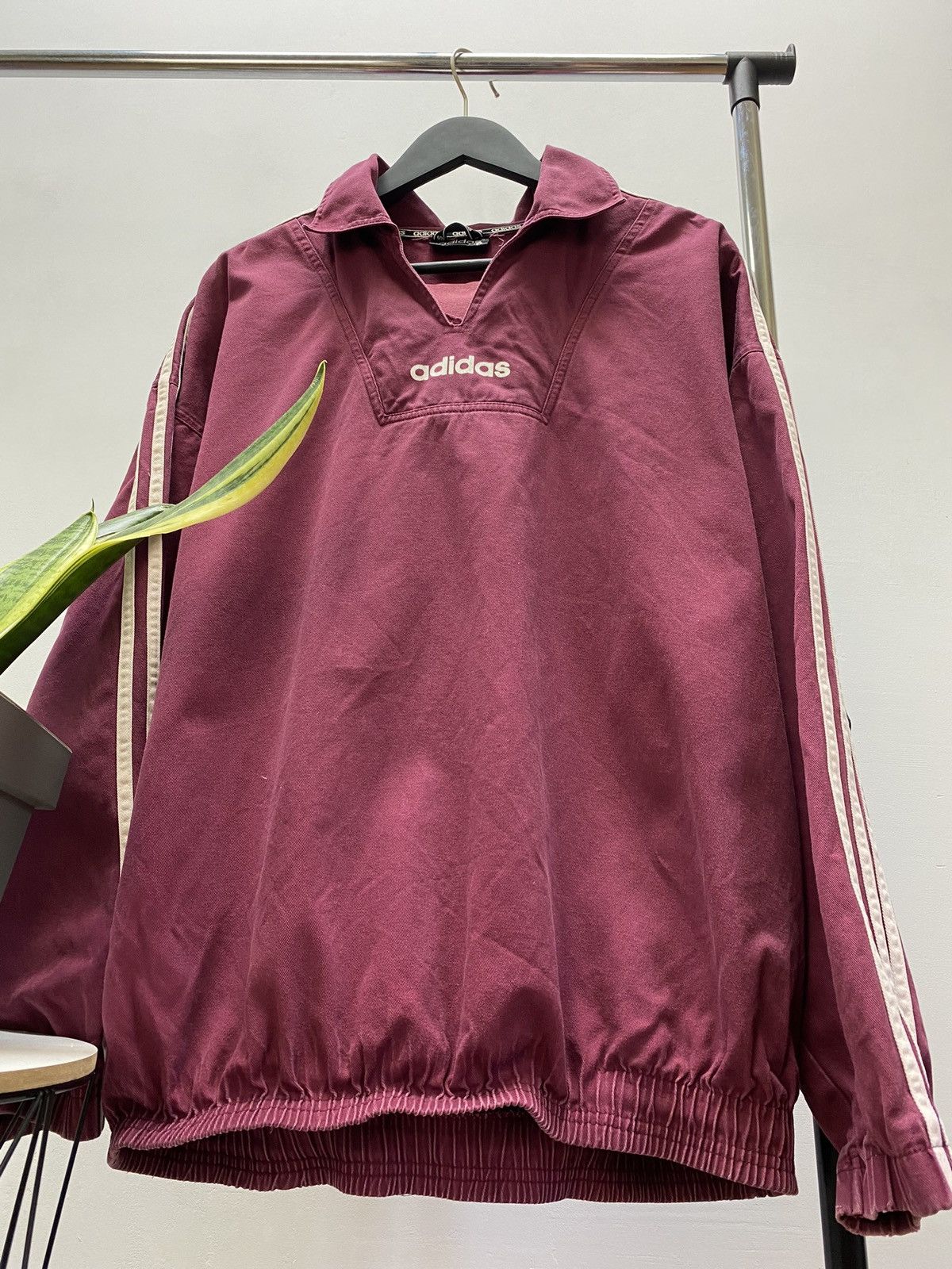 Adidas × Vintage Vintage Adidas Jacket Baggy Big Logo Cotton Y2K 80s Size US L / EU 52-54 / 3 - 25 Thumbnail