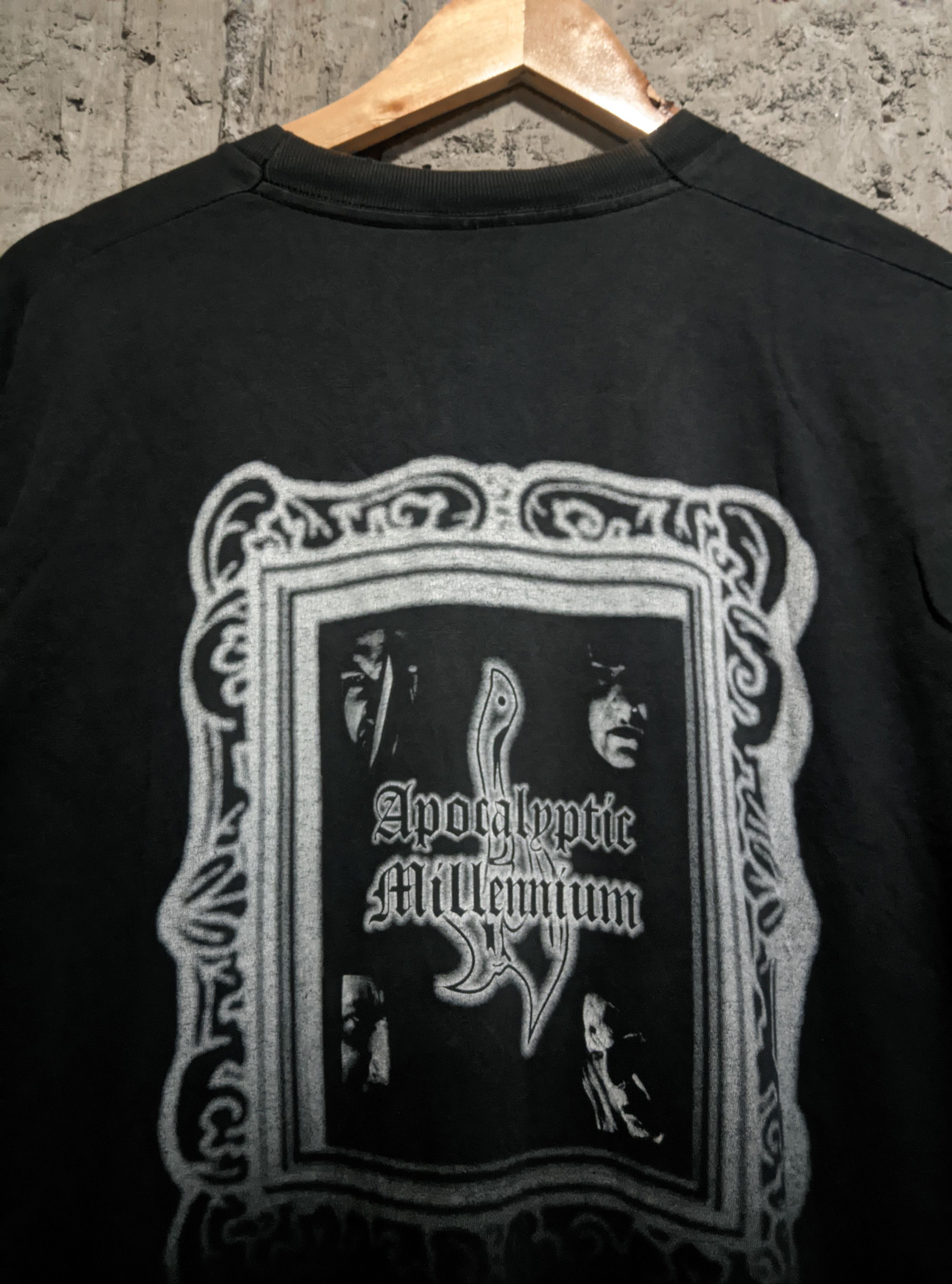 Band Tees Vintage 2000 vilkates apocalyptic millenium black metal Size US XL / EU 56 / 4 - 3 Thumbnail