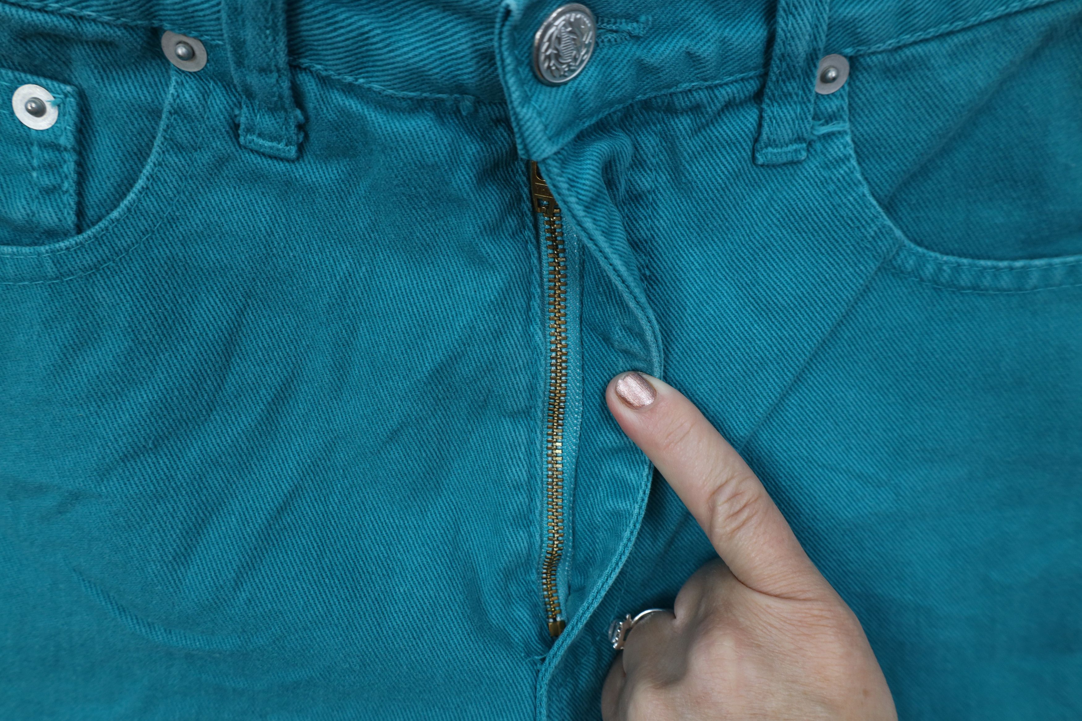Vintage Vintage 90s Streetwear Jean Shorts Jorts Teal Cotton USA Size 27" / US 4 / IT 40 - 5 Thumbnail