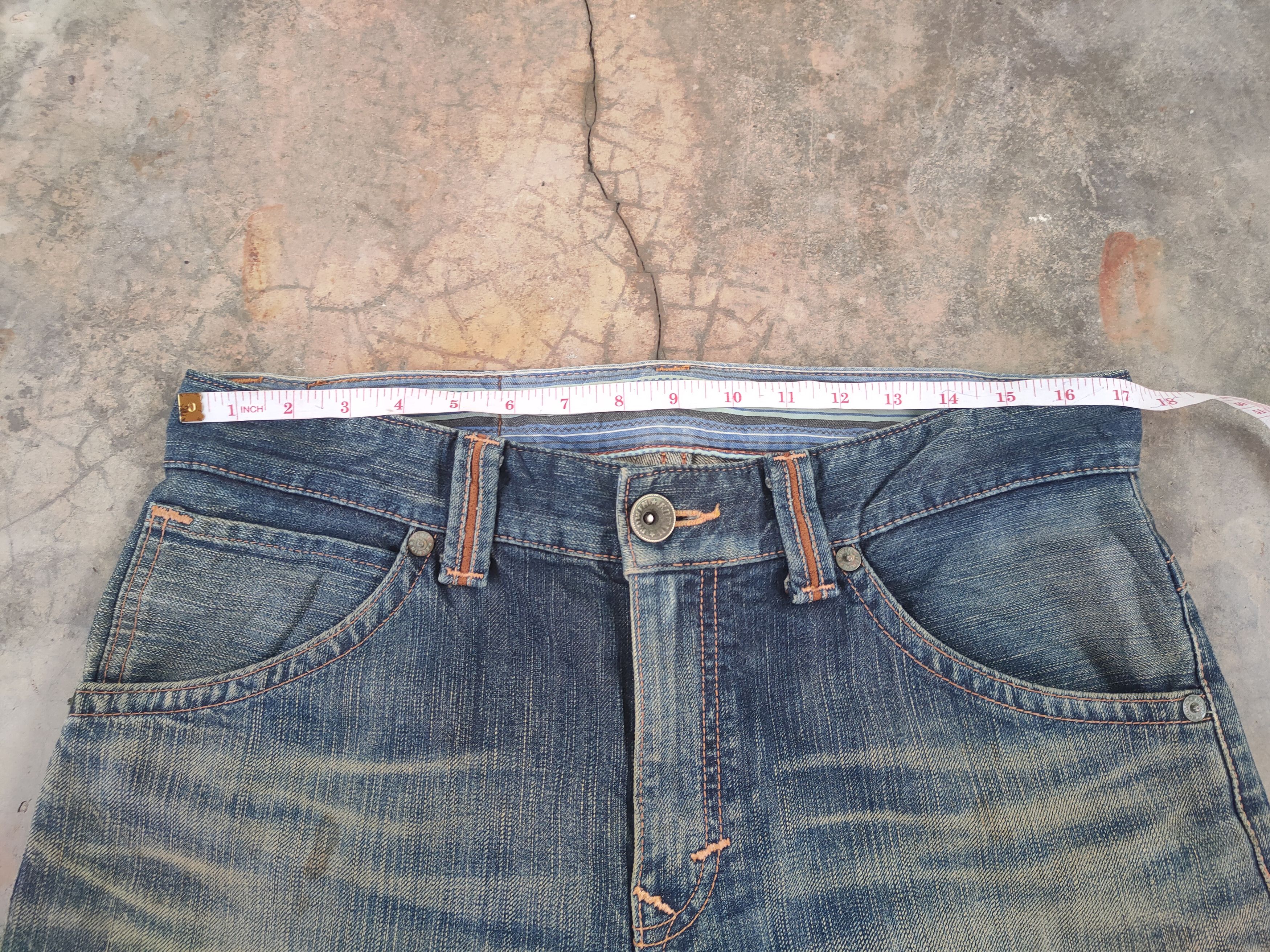Edwin # EDWIN VINTAGE FADED RIPPED DISTRESSED JEAN PANTS Size US 34 / EU 50 - 7 Thumbnail