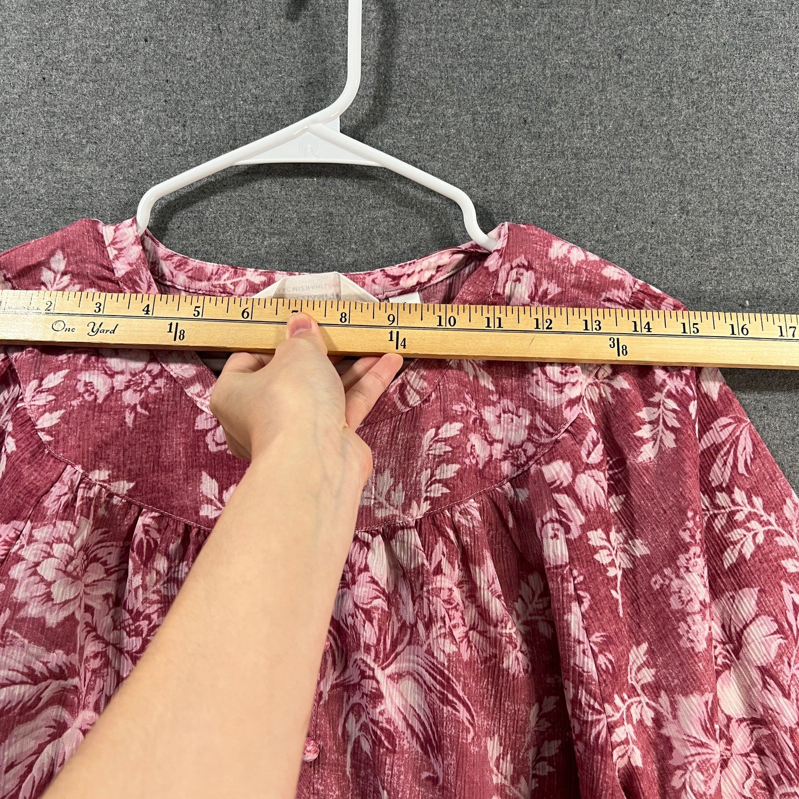 Isaac Mizrahi Isaac Mizrahi LIVE! Printed Peasant Blouse with Y Size XS / US 0-2 / IT 36-38 - 7 Thumbnail