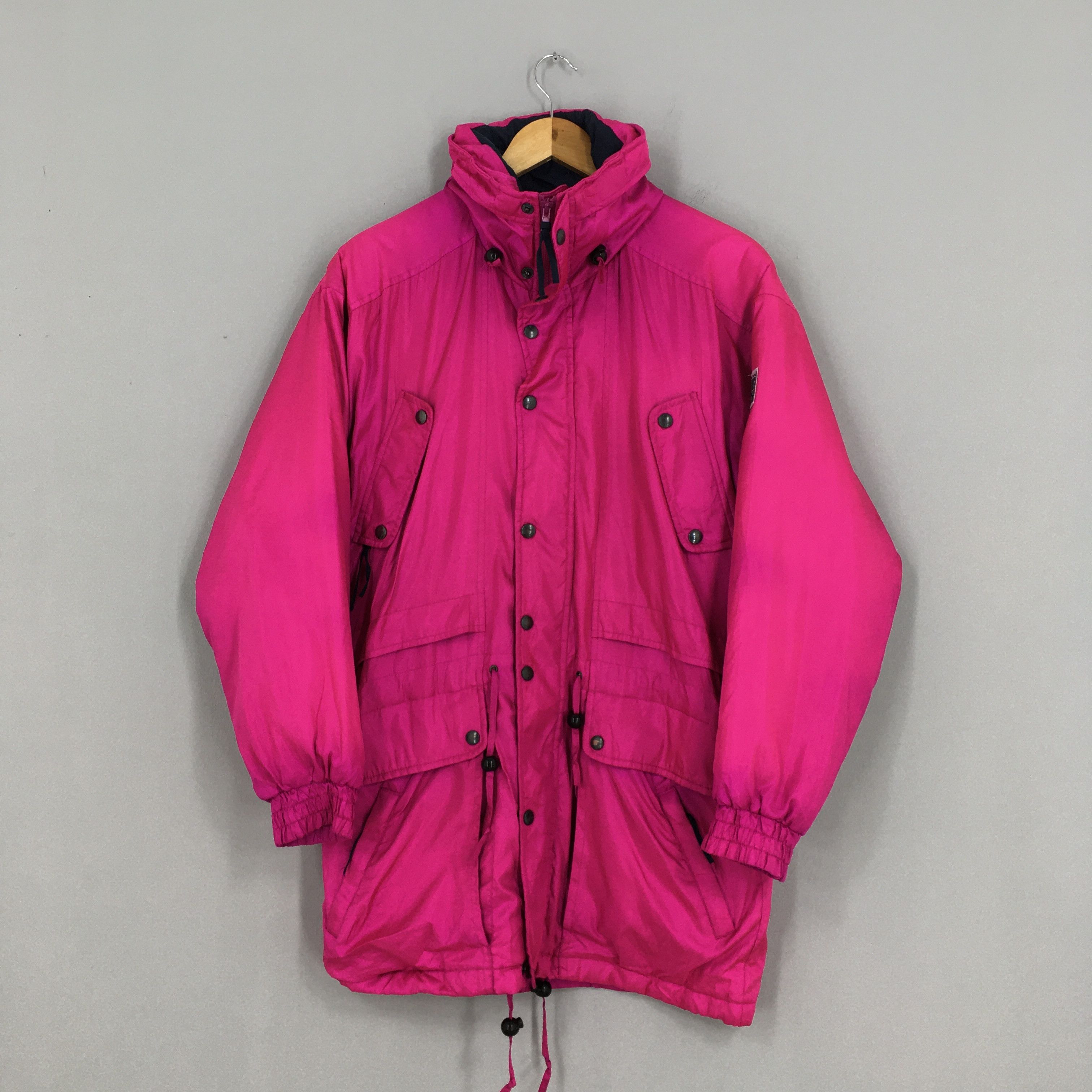 image of Bomber Jacket x Salomon Vintage Snug Tech Skiing Bomber Snow Winter Jacket Size M in Pink, Men's