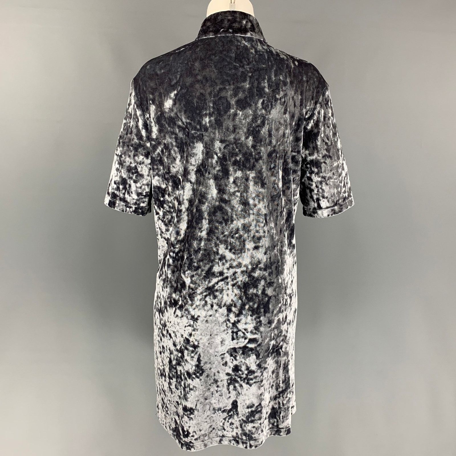 Marc Jacobs MARC JACOBS Size 4 Dark Gray Metallic Polyester Mini Dress Size S / US 4 / IT 40 - 4 Thumbnail