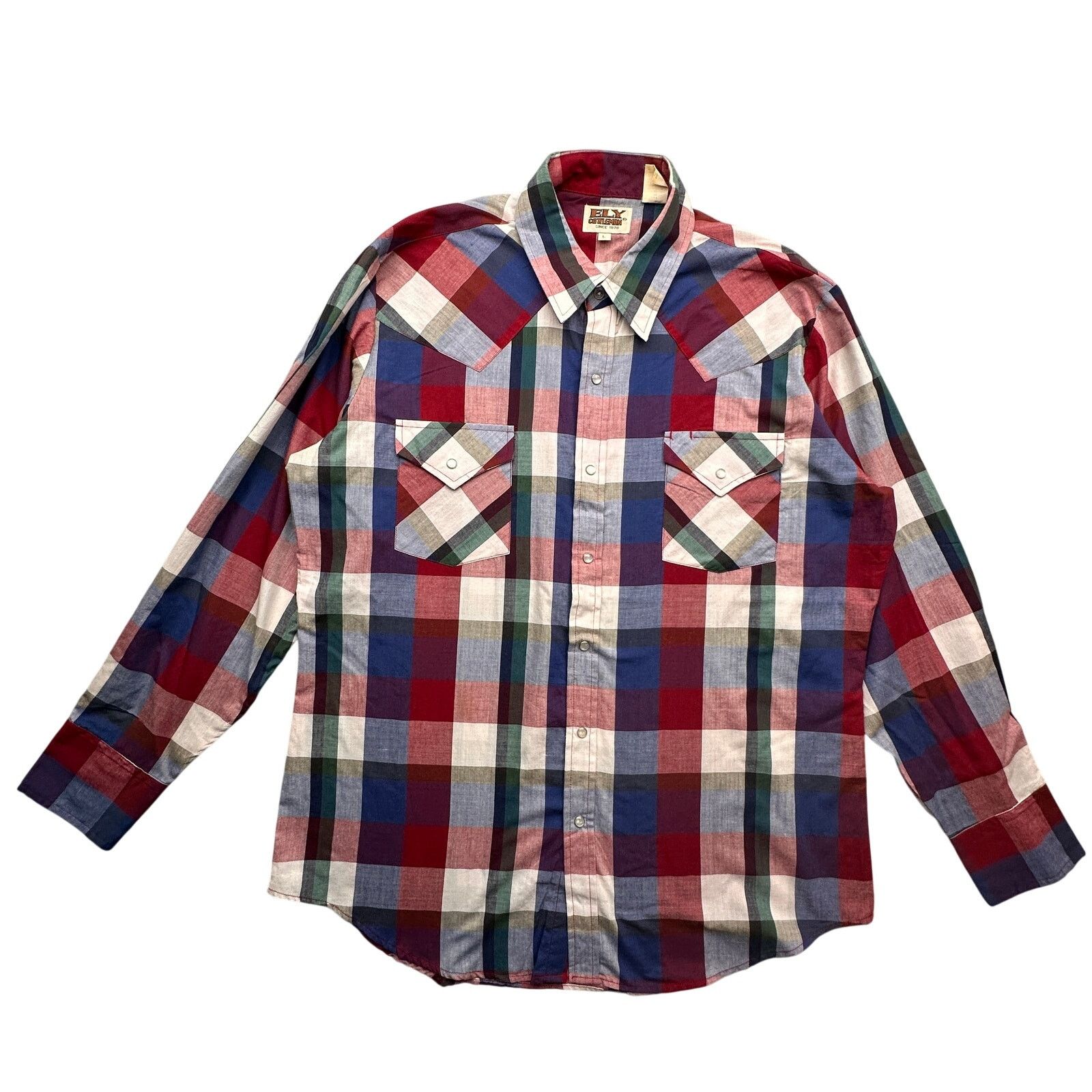 Other Vintage Ely Cattleman Pearl Snap Button Up Shirt Men Large Size US L / EU 52-54 / 3 - 1 Thumbnail