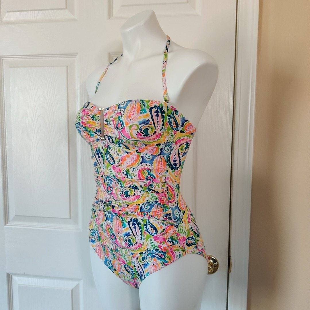Lauren Ralph Lauren Lauren Ralph Lauren paisley bandeau swimsuit sz 4 Size ONE SIZE - 6 Thumbnail
