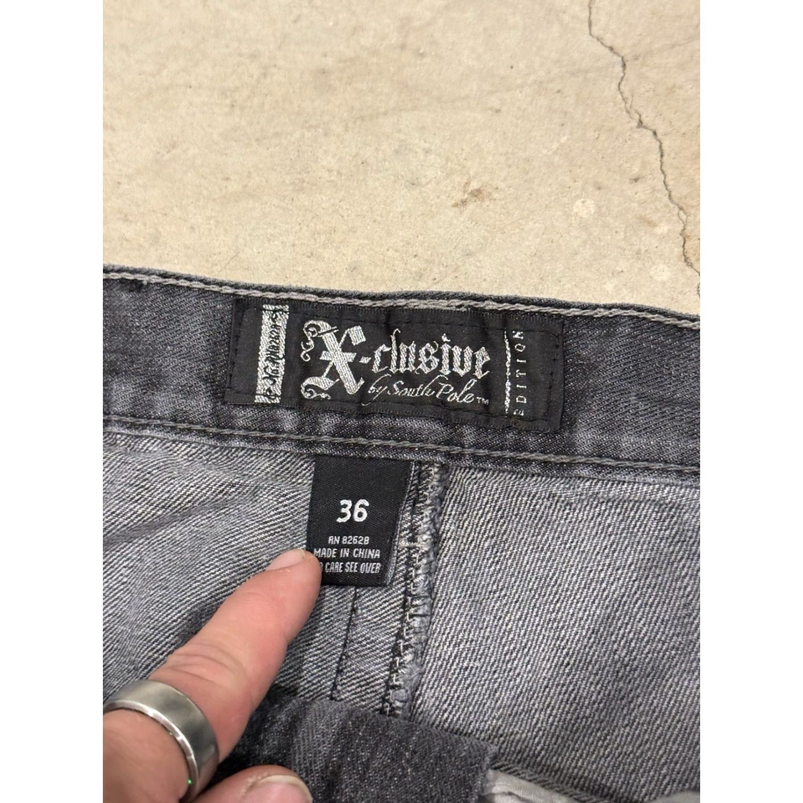 Southpole VINTAGE Southpole Xclusive Jeans 36x32 Baggy Charcoal Dark Grey Y2k Hip Hop 90s Jeans Mens Regular 5-Pocket Size US 36 / EU 52 - 3 Thumbnail