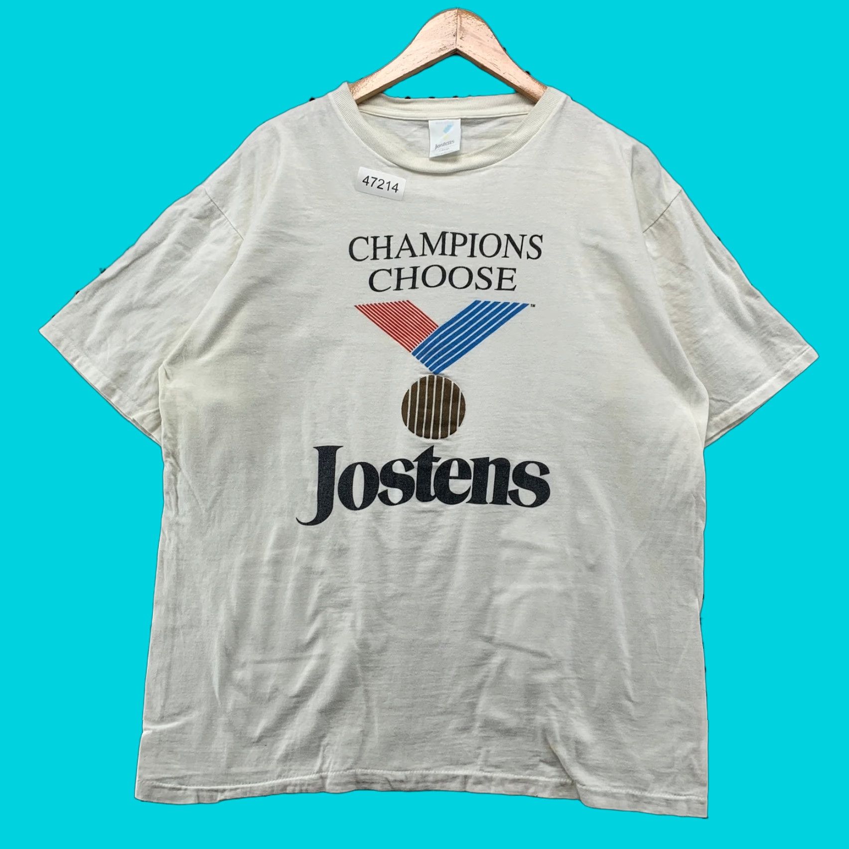 Champion VINTAGE Jostens T-Shirt Mens XL White Champions Choose Graphic Short Sleeve USA Size US XL / EU 56 / 4 - 1 Thumbnail
