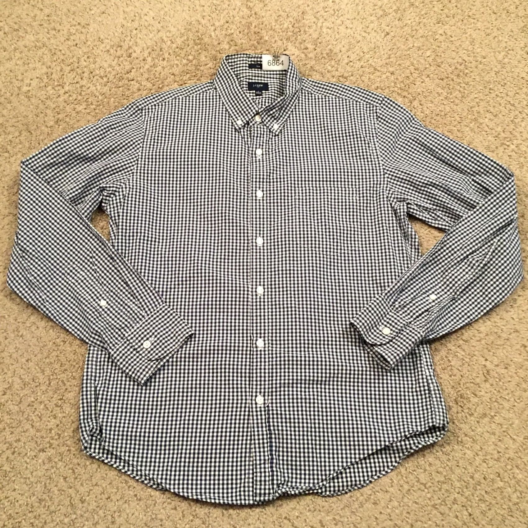 J.Crew J.Crew Shirt Mens Large Slim Blue Plaid Long Sleeve Button Down Size US L / EU 52-54 / 3 - 2 Thumbnail
