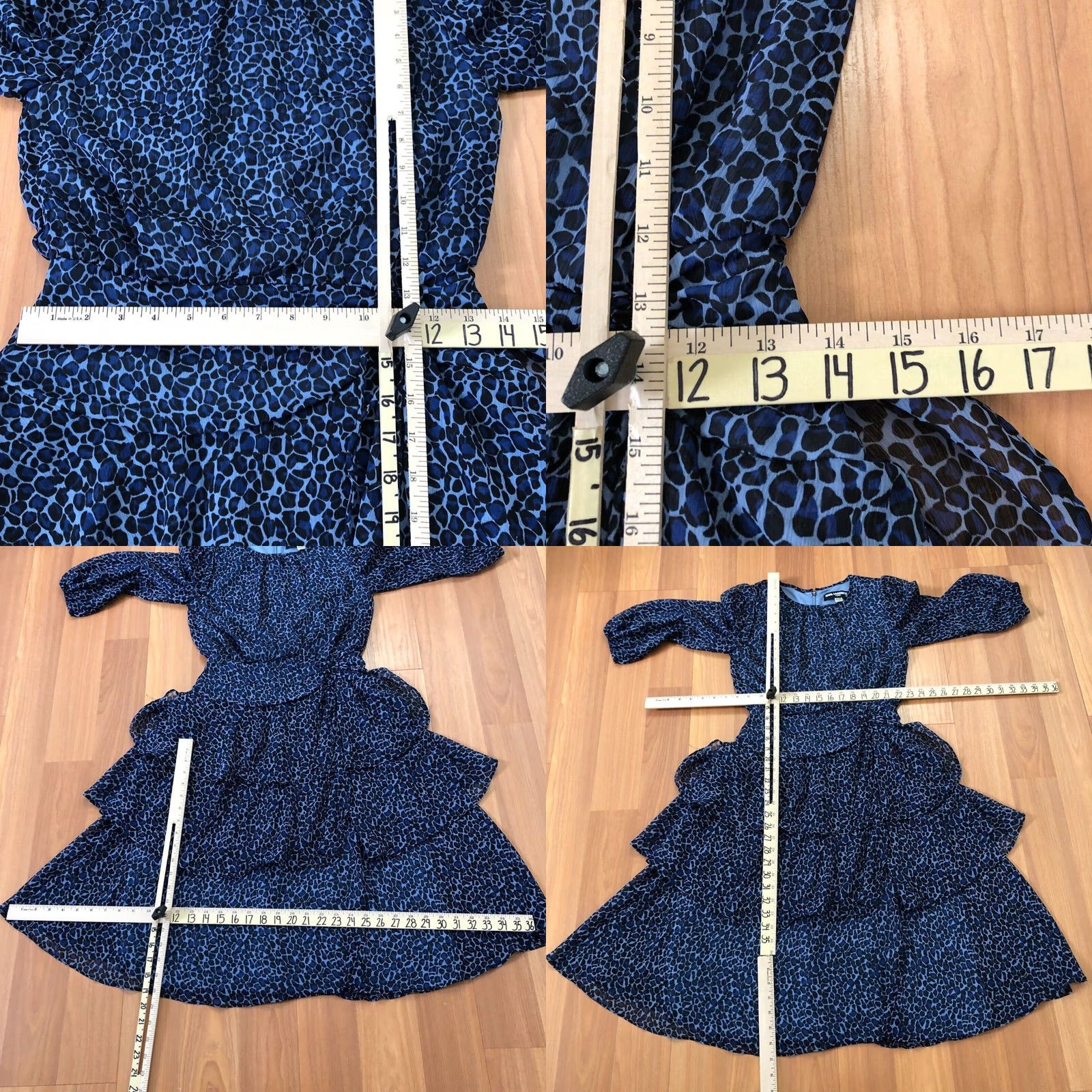 Karl Lagerfeld Karl Lagerfeld MINT Size 2 Women's Tiered Layered Ruffle Full Length Dress Blue Size XS / US 0-2 / IT 36-38 - 9 Thumbnail
