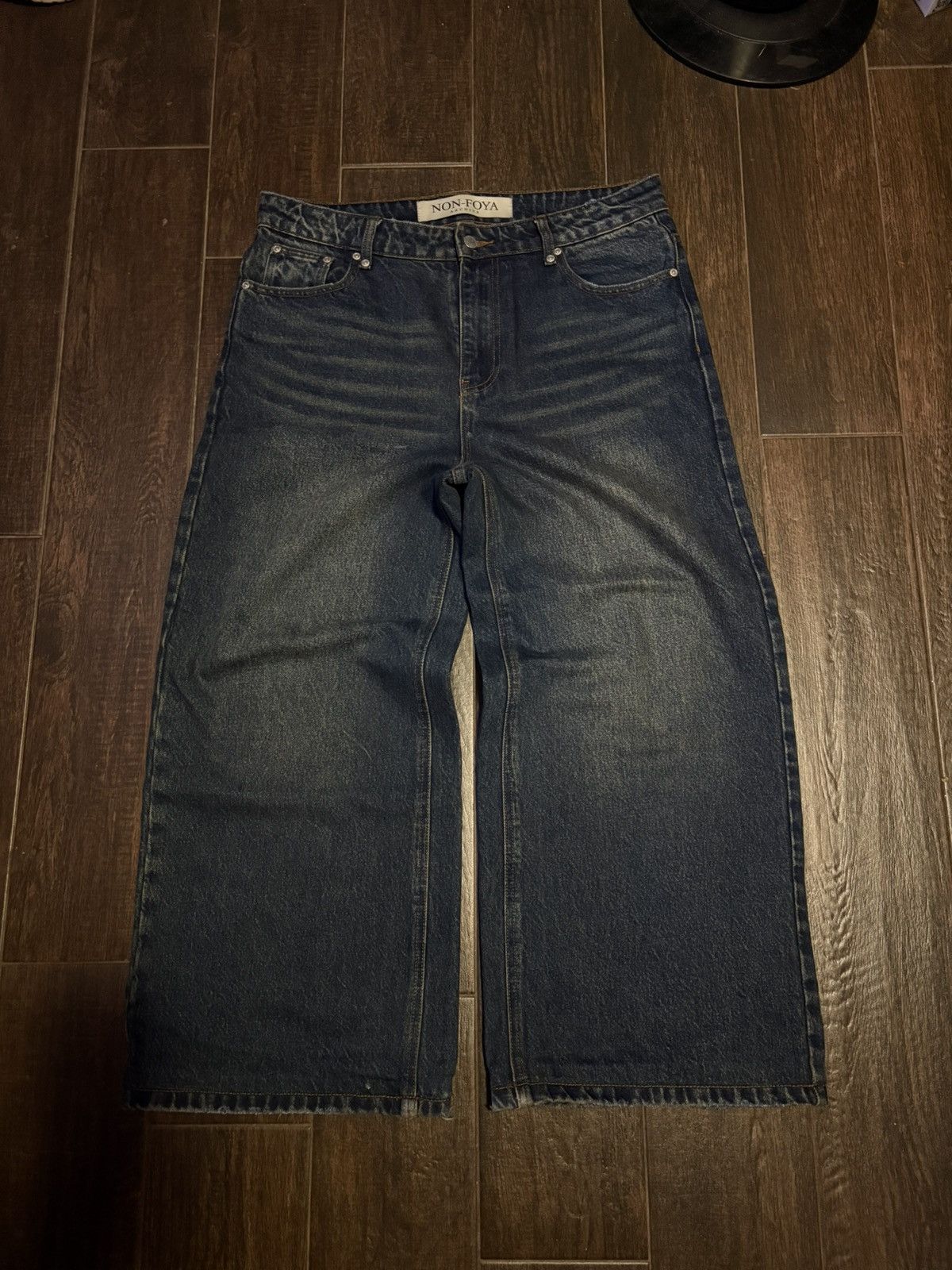Other Nonfoya Archive Signature Baggy Denim Washed Navy 34x27 Size US 34 / EU 50 - 1 Thumbnail