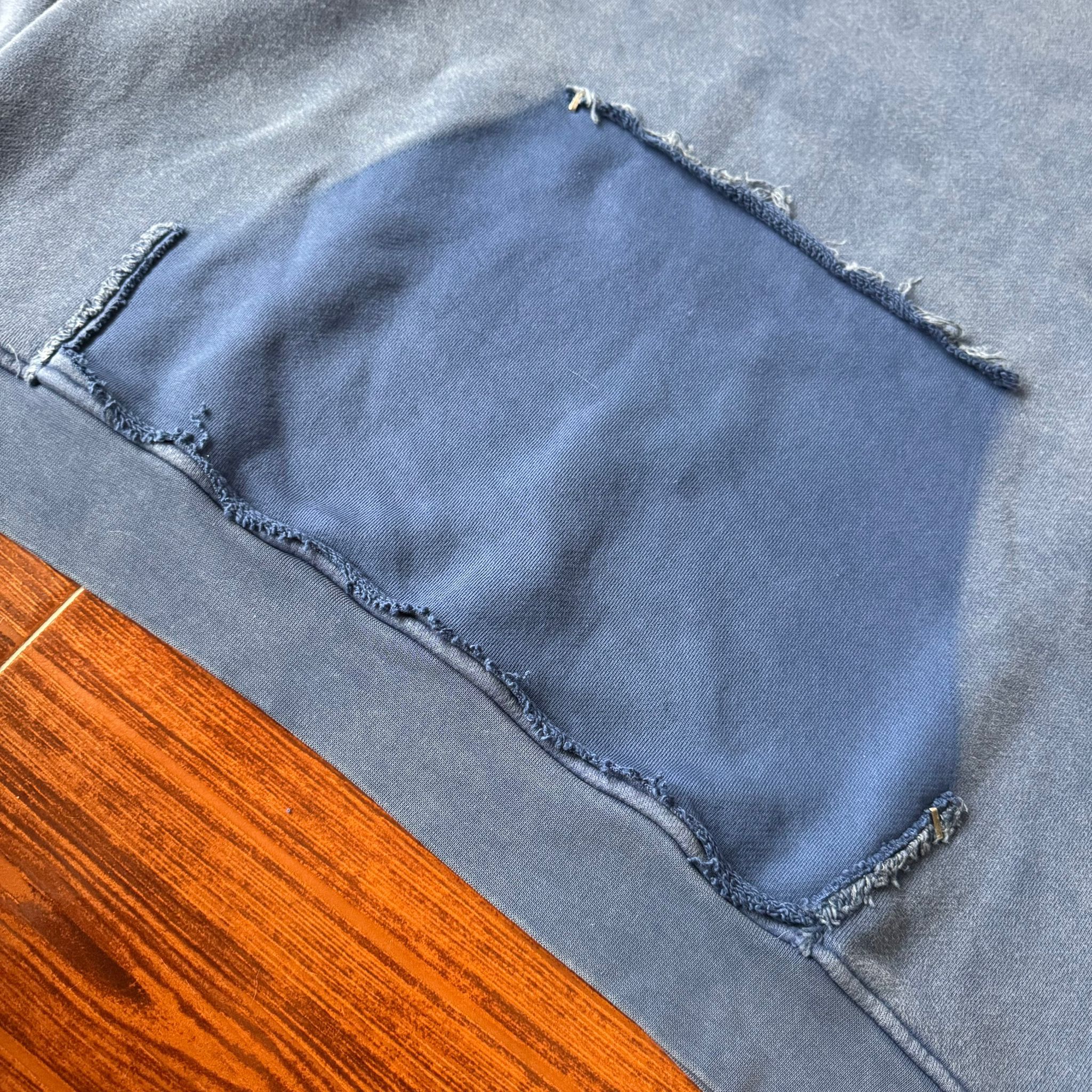 Askyurself Navy Vintage Banned Ripped Pocket Oversized Hoodie Size US XL / EU 56 / 4 - 8 Thumbnail