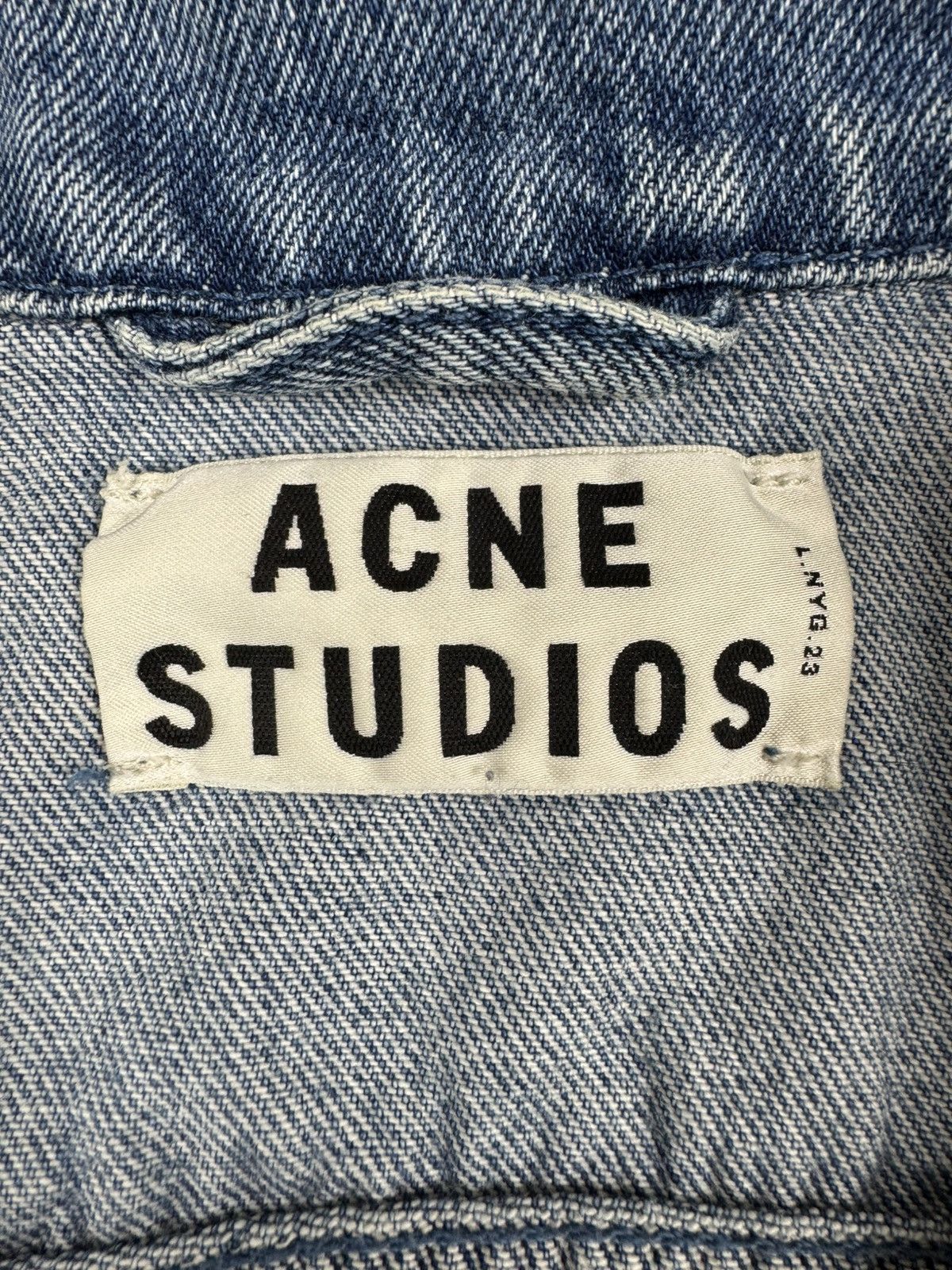 Acne Studios Vintage 00s Acne Studios Tag Light cropped denim jacket Size XS / US 0-2 / IT 36-38 - 15 Thumbnail