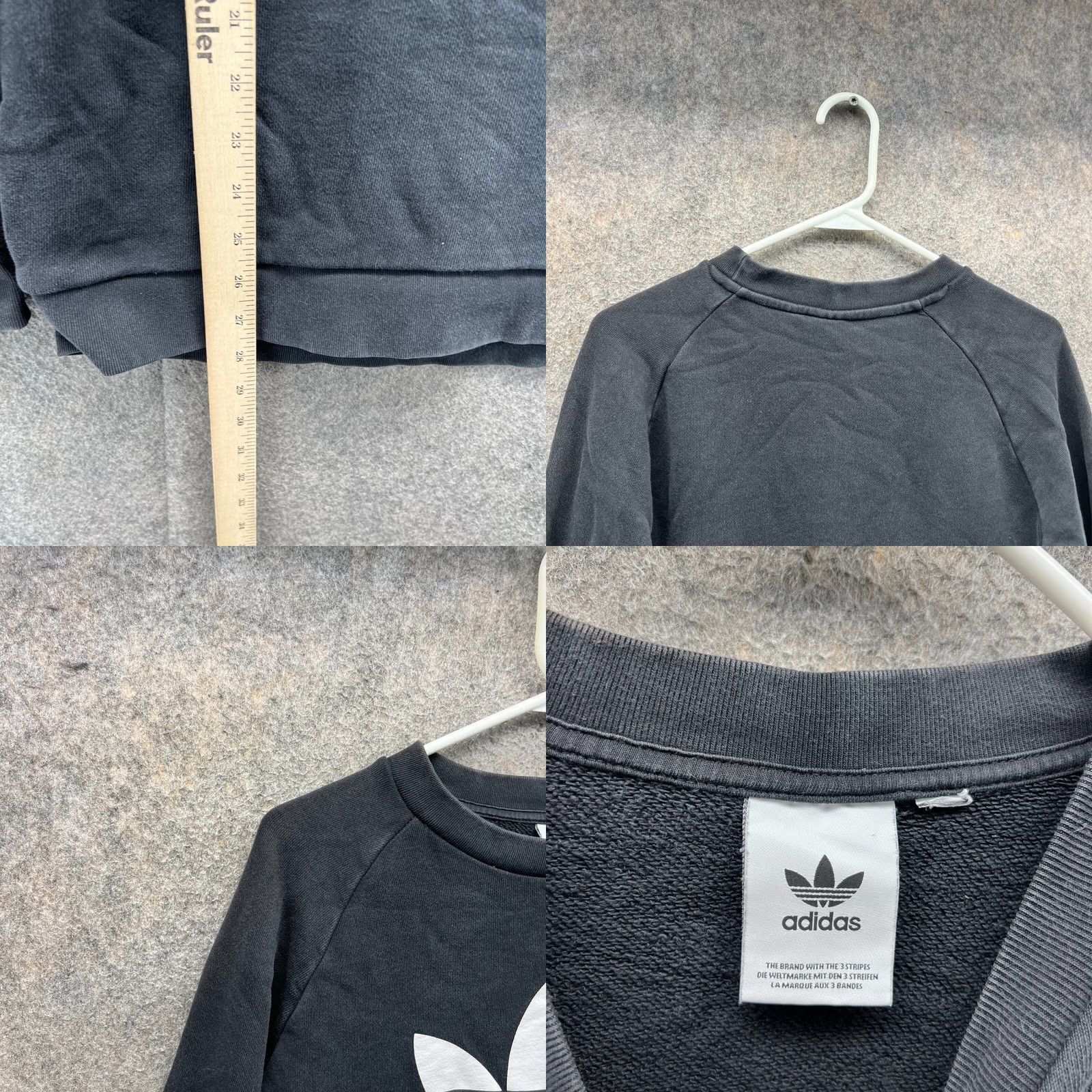 Adidas VINTAGE Adidas Sweater Mens Large Black Trefoil Warm-Up Crew Sweatshirt Pullover Fleece Size US L / EU 52-54 / 3 - 8 Thumbnail