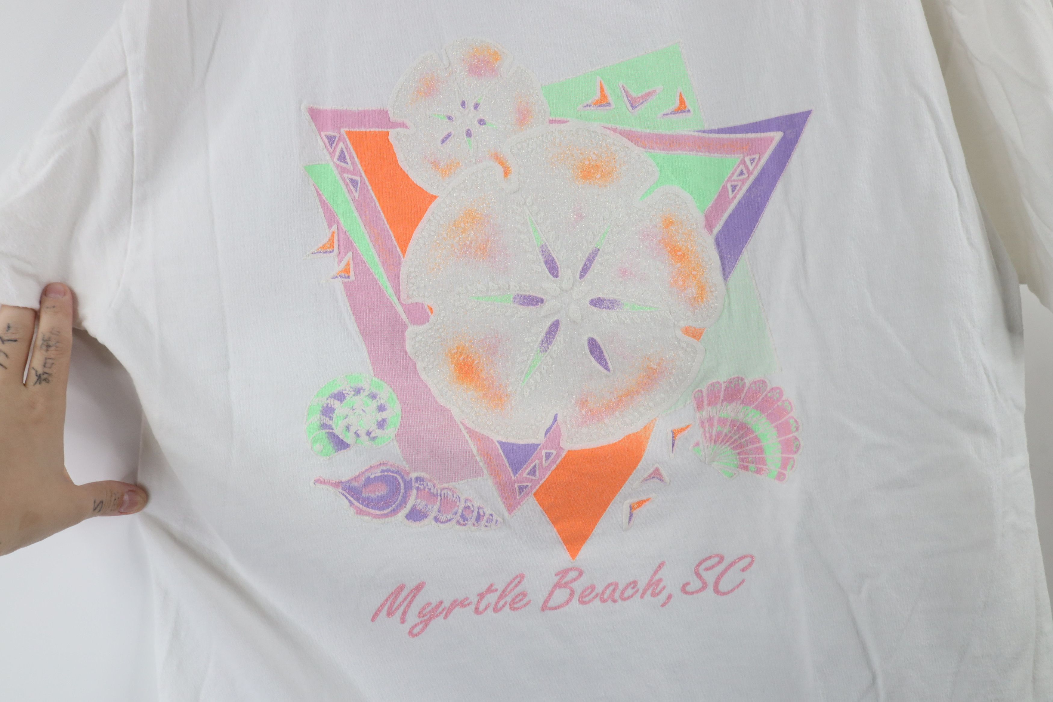 Vintage Vintage 90s Streetwear Sand Dollar Seashell T-Shirt USA Size XL / US 12-14 / IT 48-50 - 4 Thumbnail