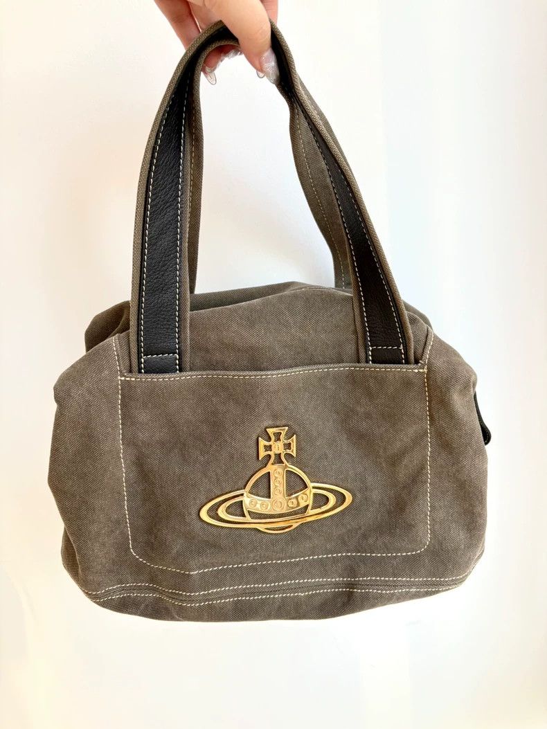 Vivienne Westwood Vivienne Westwood size os Olive gray green medium canvas ba Size ONE SIZE - 1 Thumbnail