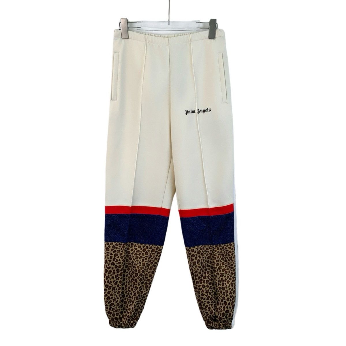 Palm Angels Palm Angels Leopard Patchwork Cuffed Sweatpants K26WX Size 27" / US 4 / IT 40 - 1 Thumbnail
