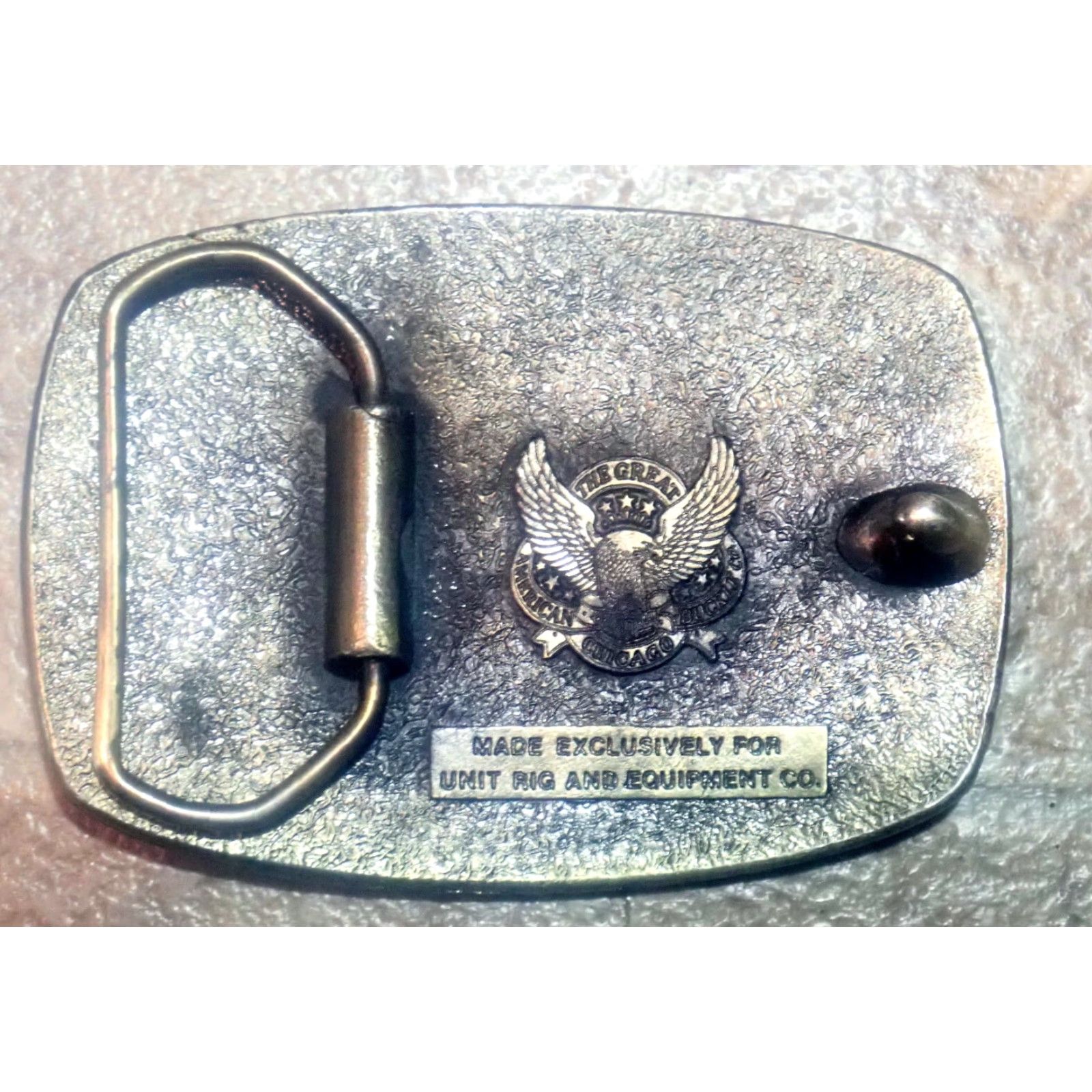 CO VINTAGE The Great American Buckle Company Lectra Haul Giant Mining Earth-moving Rigid Dump Truck Brass Belt Buckle Men 1970s USA Size ONE SIZE - 5 Thumbnail