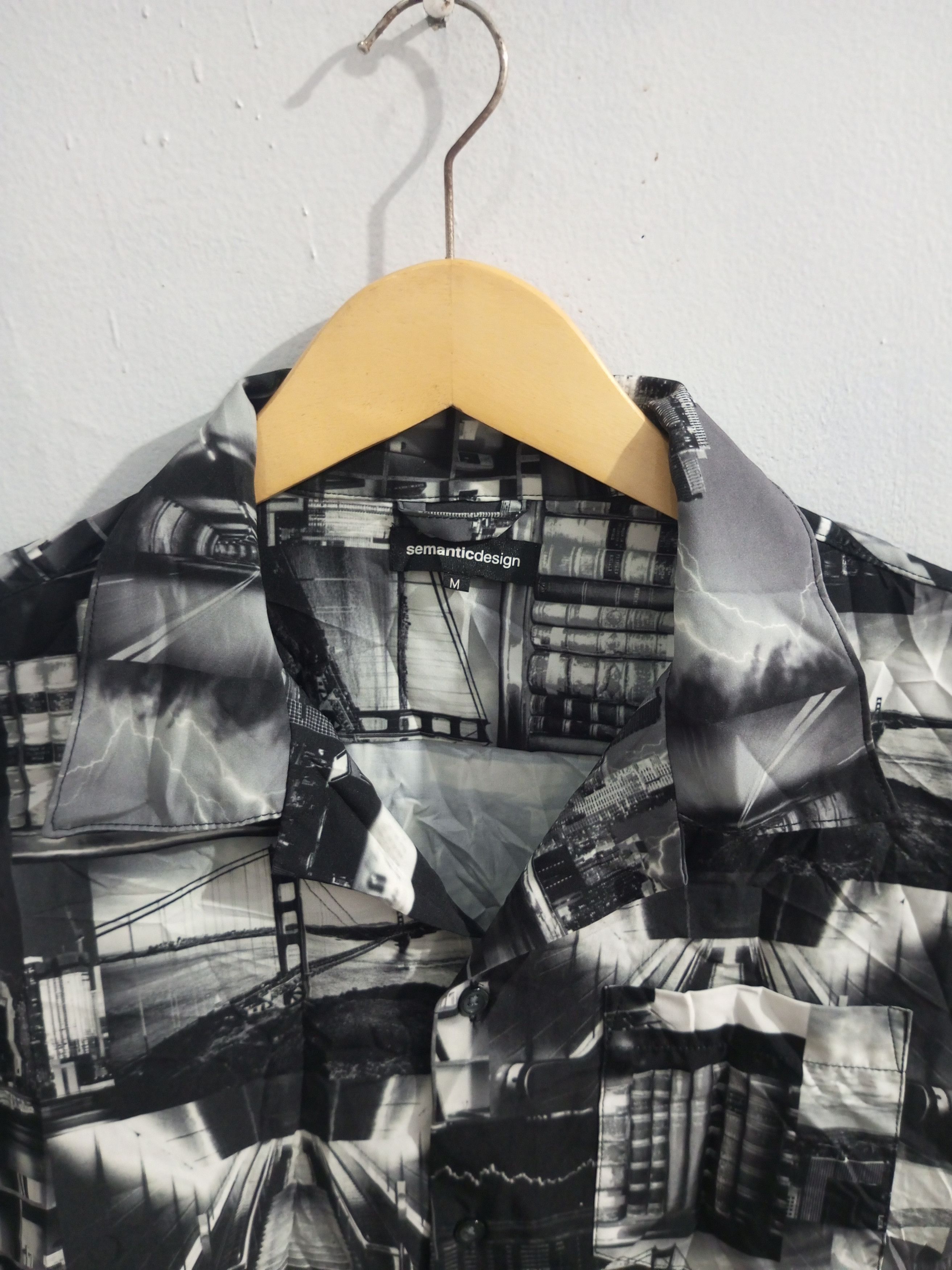 If Six Was Nine Vintage Semantic design open colar all over print shirt Size US M / EU 48-50 / 2 - 10 Thumbnail