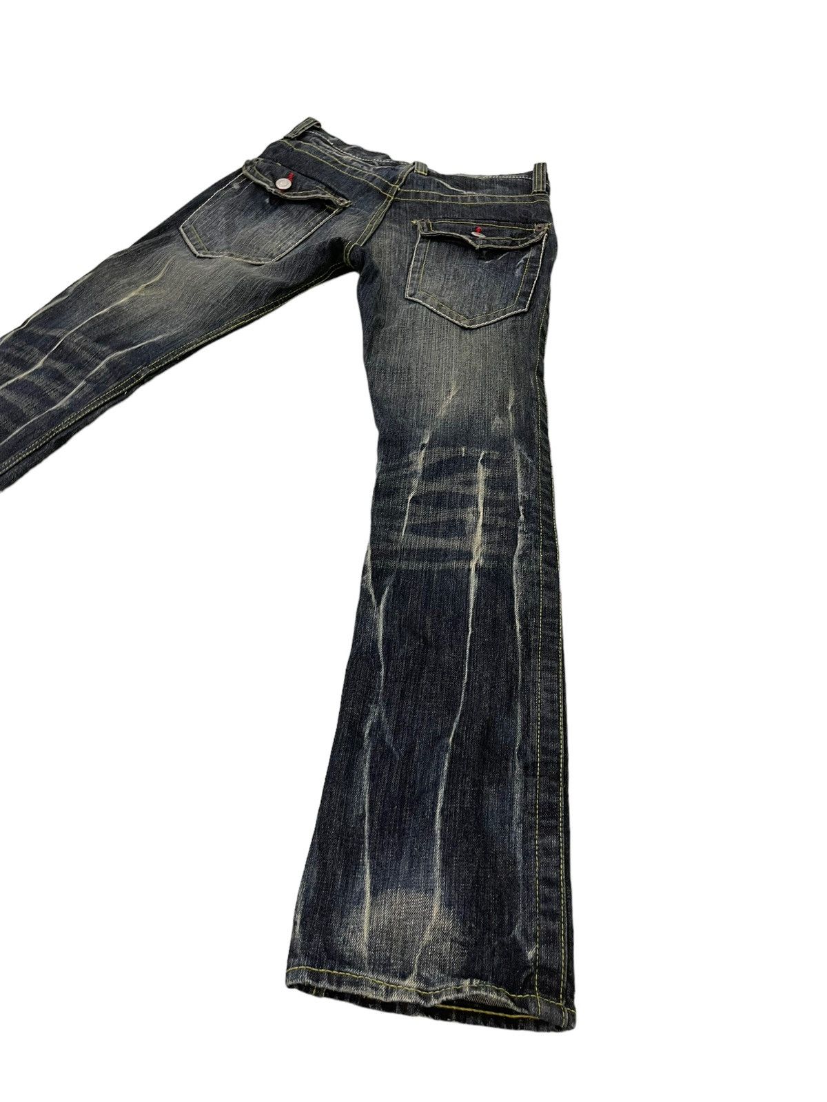 Japanese Brand Flare Jeans Three Stones Distress Low Rise Boot Cut 7🟦0 Size US 30 / EU 46 - 13 Thumbnail
