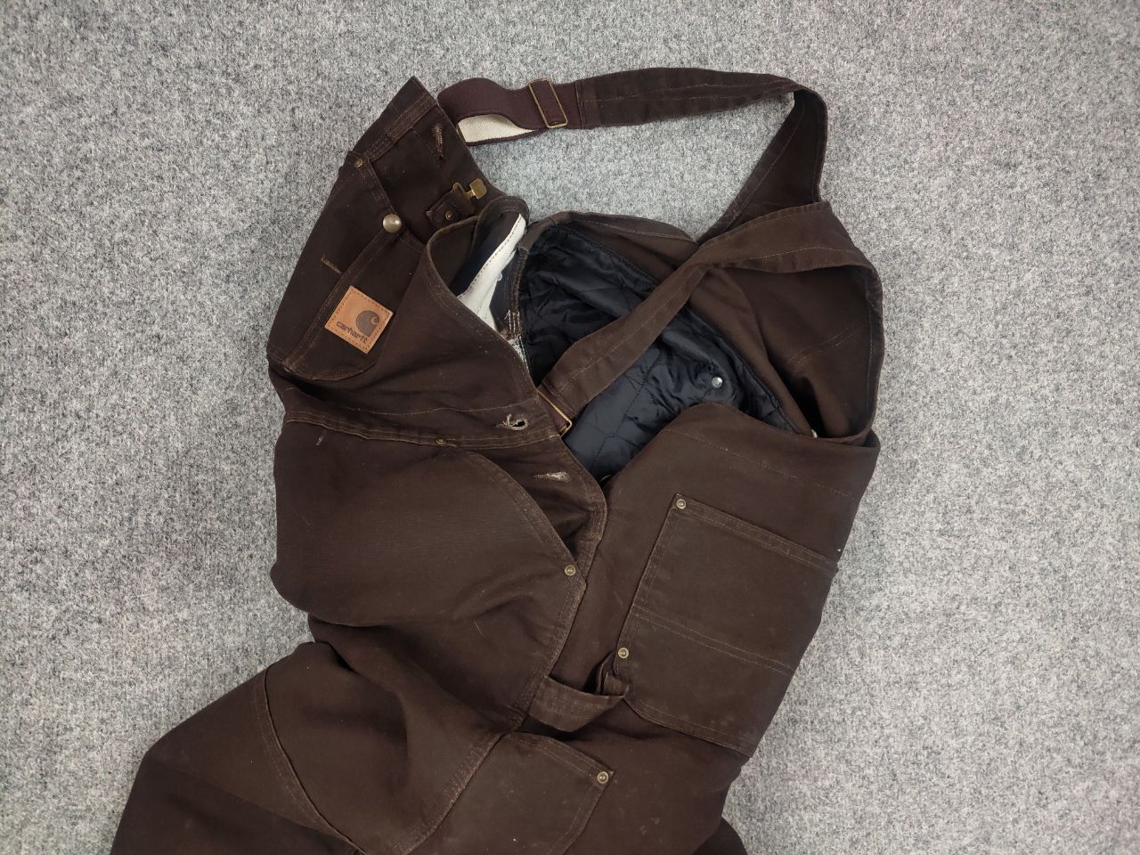 Carhartt Vintage Carhartt Baggy double knee Work canvas overalls USA Size US 36 / EU 52 - 13 Thumbnail