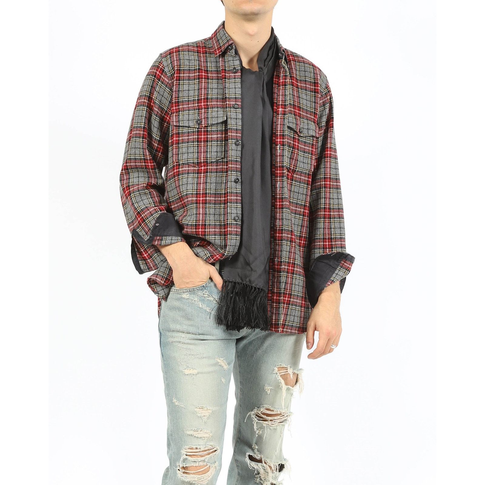 Saint Laurent Paris FW13 Oversized Flannel in Checked Wool Size US XL / EU 56 / 4 - 1 Thumbnail