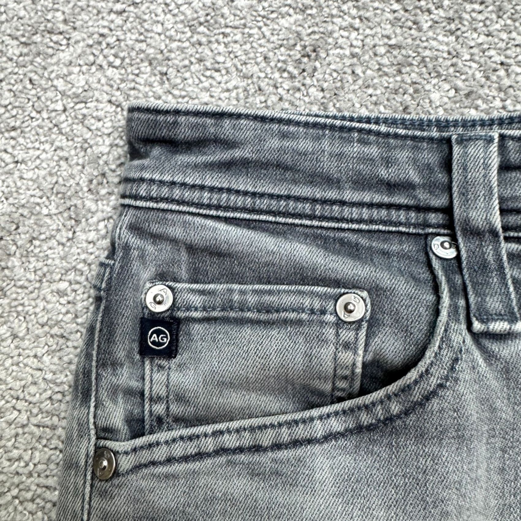 Vintage AG Adriano Goldschmied The Tellis Slim Fit Denim Jeans Mens 31x34 Gray Size US 31 - 4 Thumbnail