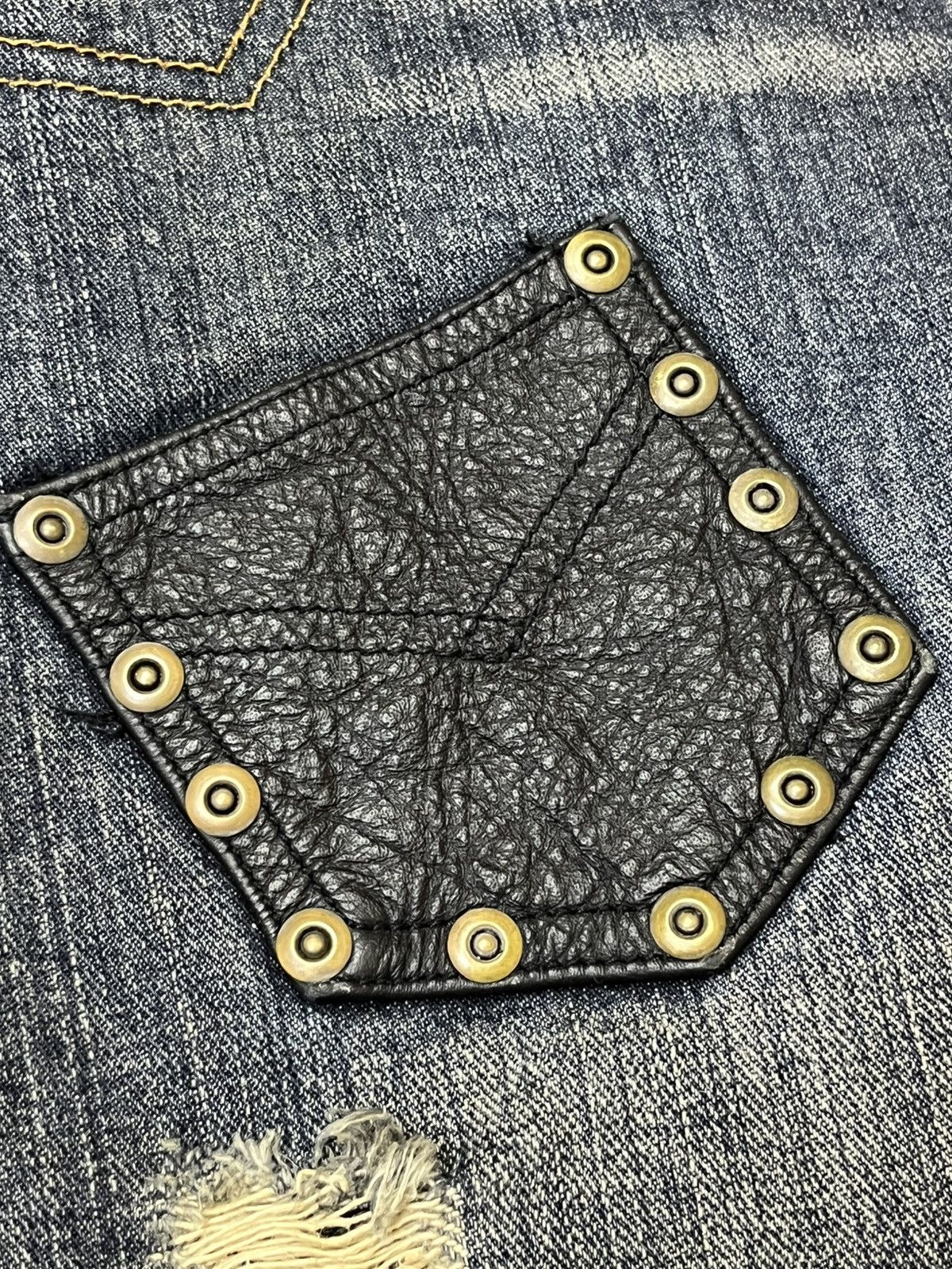 Japanese Brand Sick ALGONQUINS punk gothic bondage flared distressed jeans Size US 30 / EU 46 - 8 Thumbnail