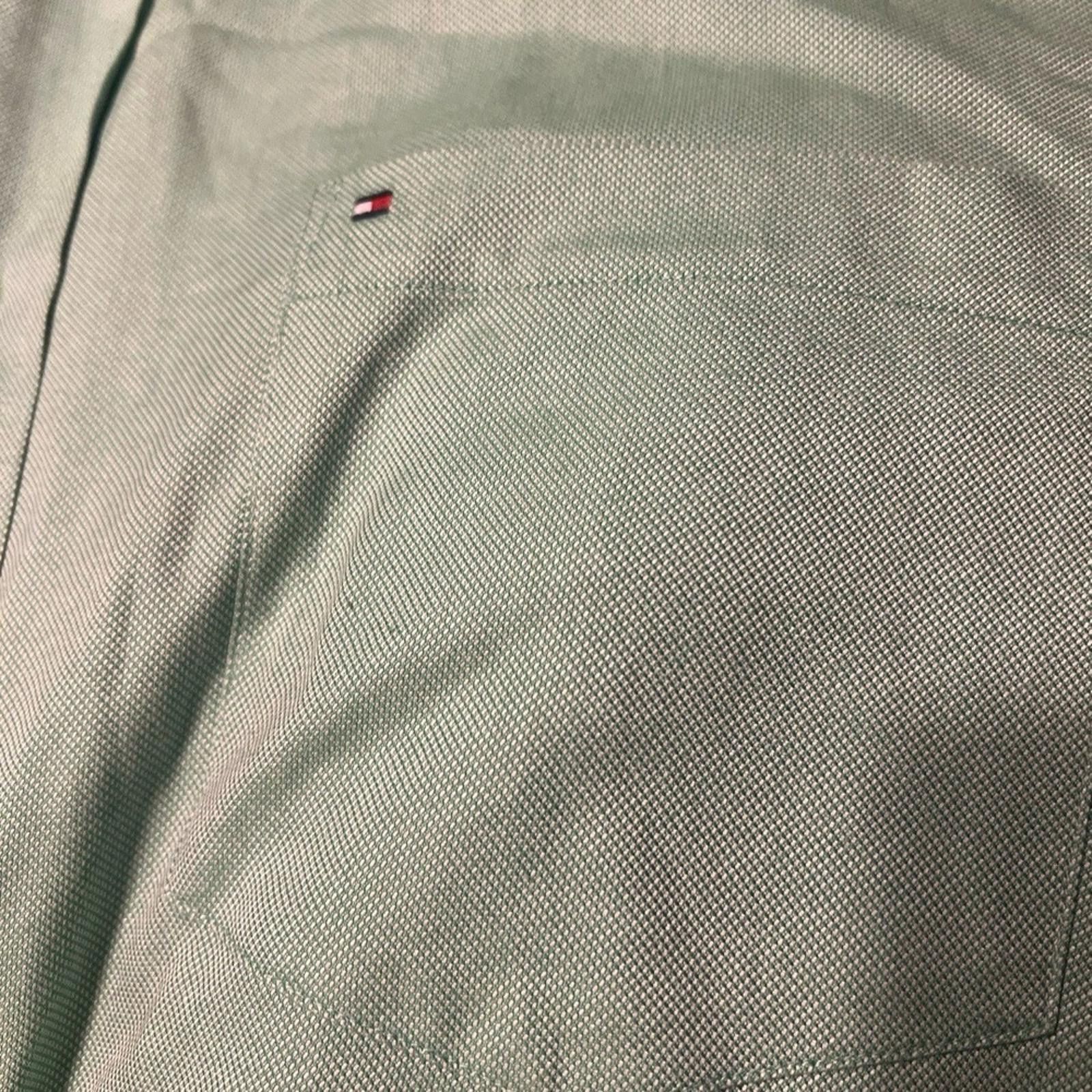 Tommy Hilfiger TOMMY HILFIGER Long Sleeve Shirt XL Green Pocket Cotton Size US XL / EU 56 / 4 - 5 Thumbnail