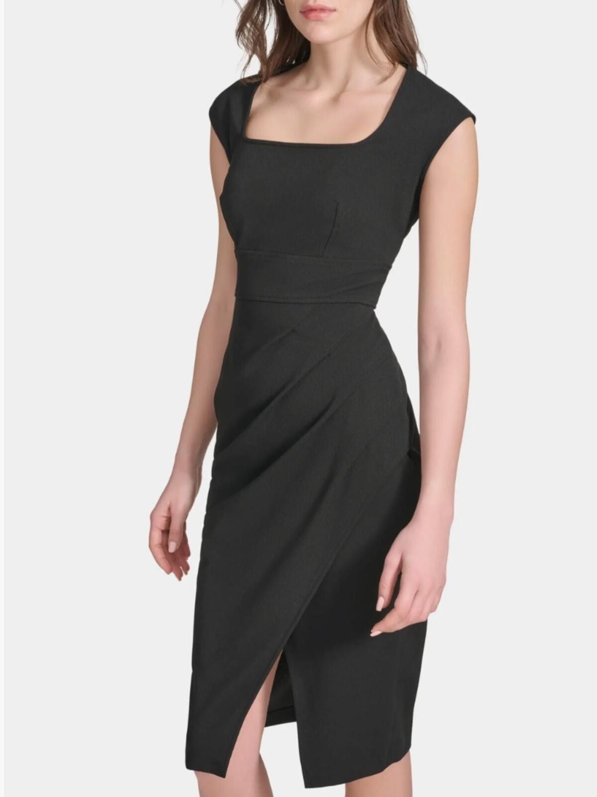Calvin Klein Calvin Klein / Tulip Hem Sheath Dress / Black Size M / US 6-8 / IT 42-44 - 11 Thumbnail
