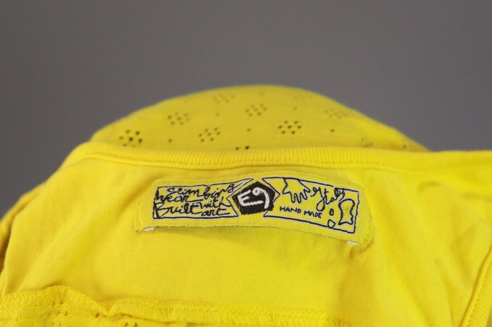 Designer E9 Yellow Printed Sleeveless Summer Top Shirt Size L Size L / US 10 / IT 46 - 12 Thumbnail