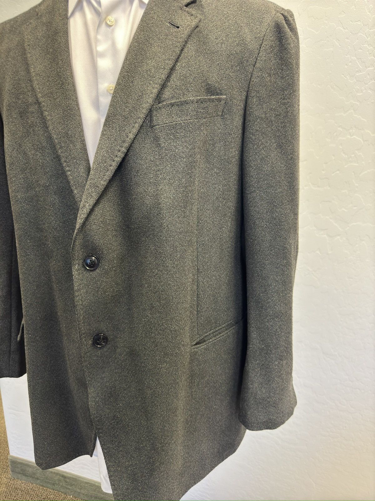 Armani Collezioni Armani Collezioni Textured Soft Polyester Jacket Size 46 R Size 46R - 4 Thumbnail