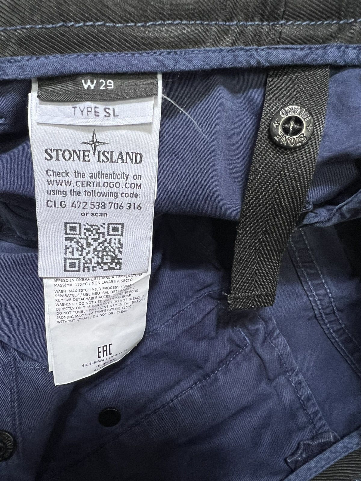 Stone Island Stone Island - Organic Cotton Cargo Shorts Size US 29 - 10 Thumbnail