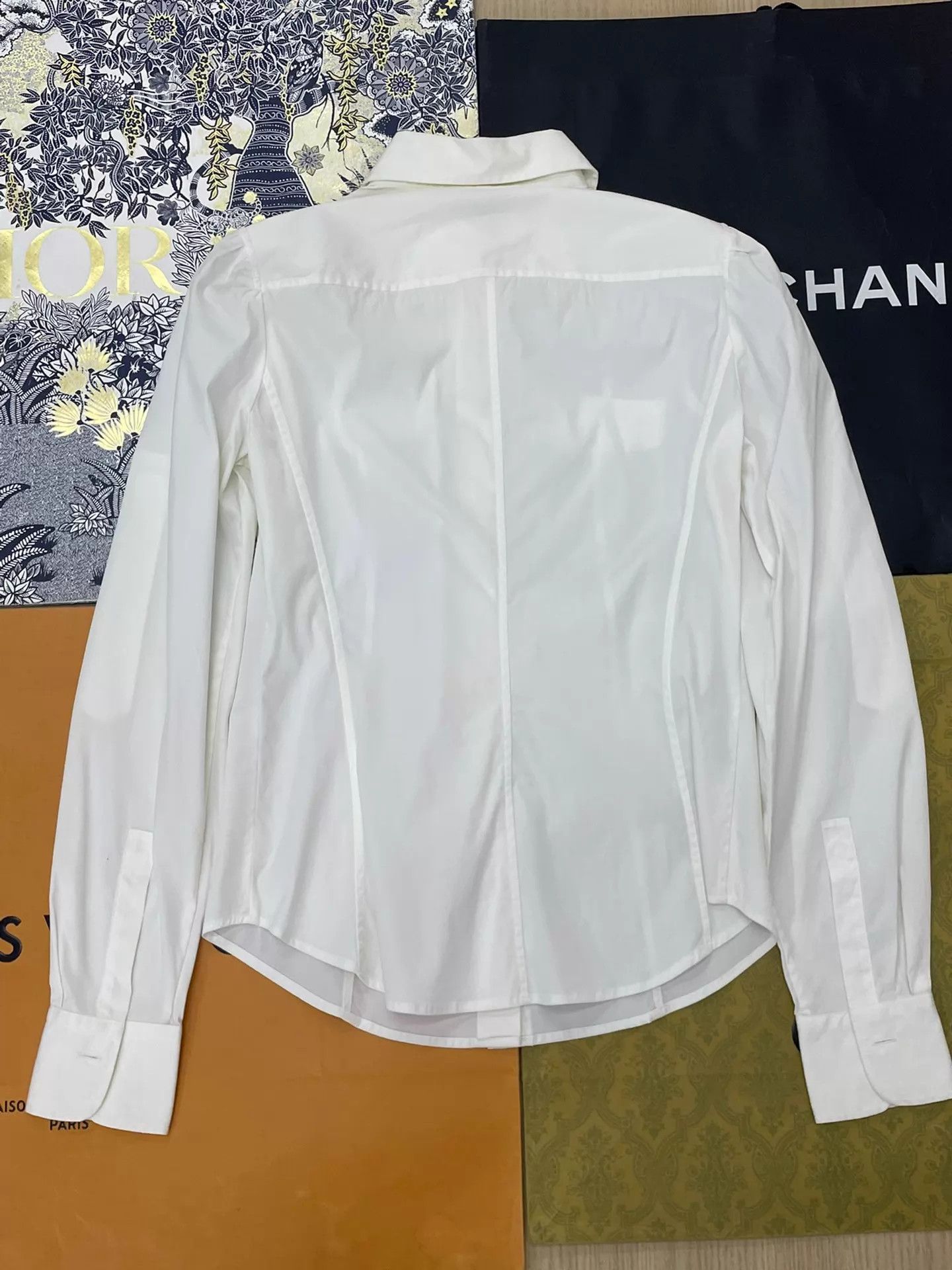 Loro Piana Loro Piana White Slim Fit Collared Shirt Size 40 Size S / US 4 / IT 40 - 3 Thumbnail
