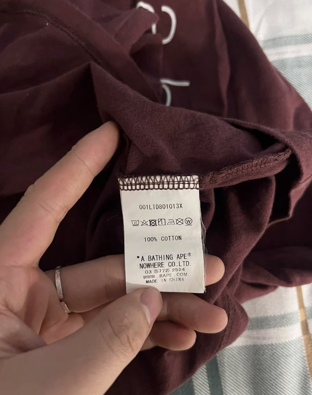 Bape BAPE OG Nigo era burgundy small ape head long-sleeve hoodie Size US L / EU 52-54 / 3 - 5 Thumbnail