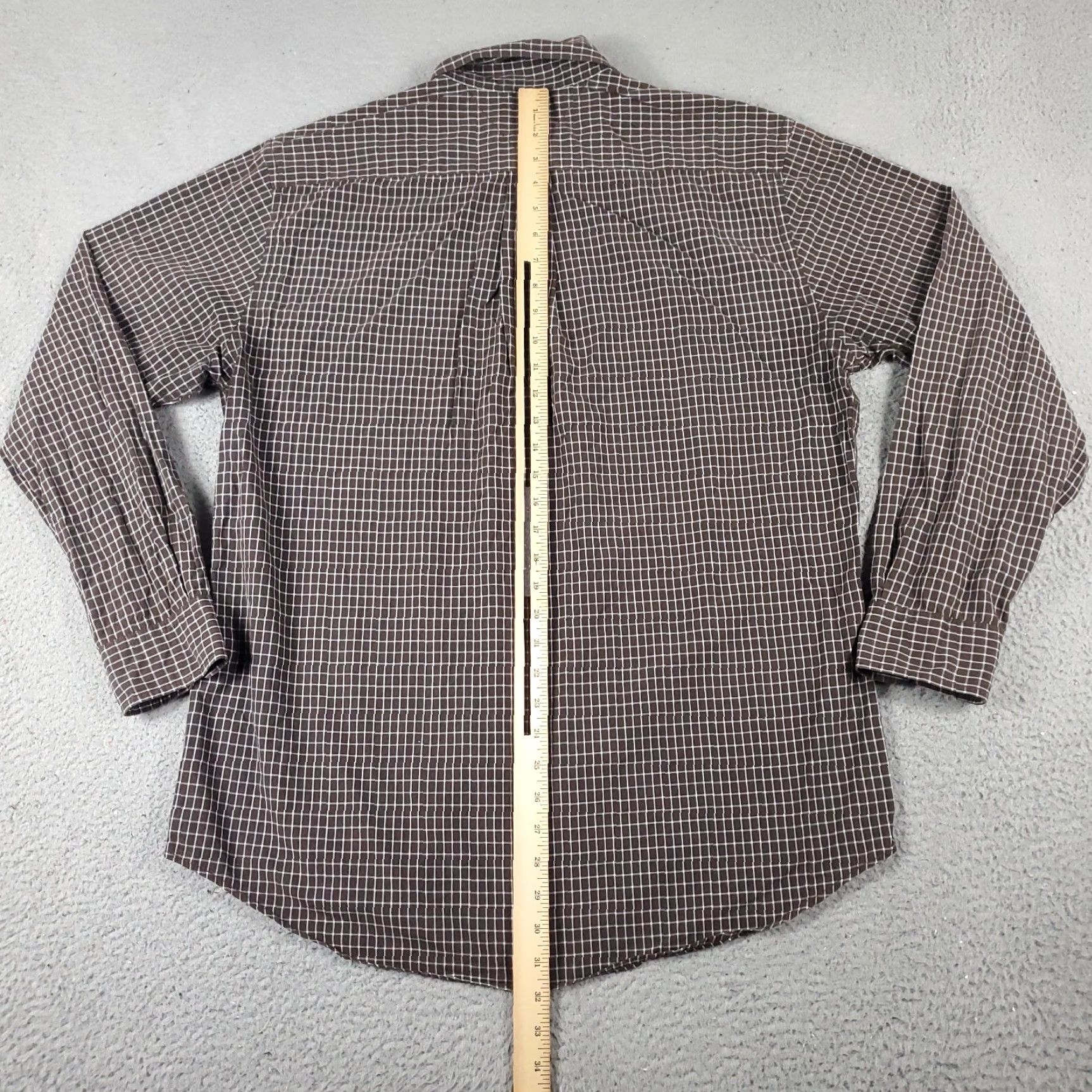 Tommy Hilfiger Tommy Hilfiger Shirt Mens Large Brown Check Button Up Long Sleeve Size US L / EU 52-54 / 3 - 3 Thumbnail