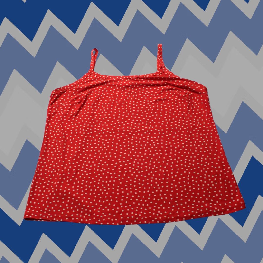 Vintage LuLaRoe Women's Tank Top EH6 Red 2XL Sleeveless Curved Hem Polka Dot Casual Shirt Womens Size XXL / US 16-18 / IT 52-54 - 1 Thumbnail