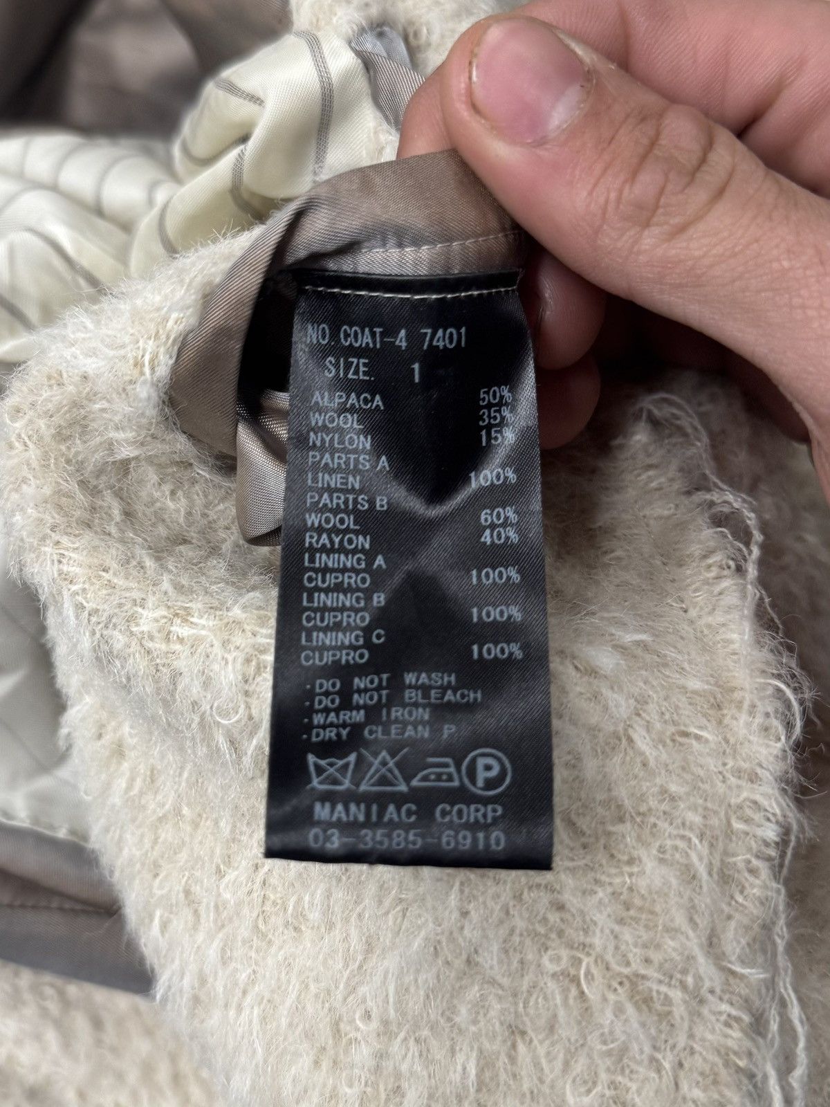 Le Grande Bleu (L.G.B.) L.G.B. ‘Crucifix’ Alpaca Wool Coat Size US S / EU 44-46 / 1 - 7 Thumbnail