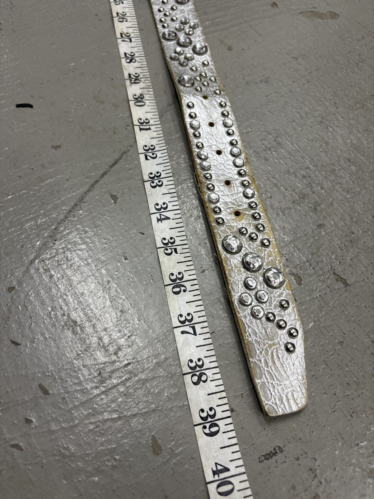 KMRii Beauty Beast Inspire Gems Diamond PVC Stud Belt 39 inch Size ONE SIZE - 10 Thumbnail