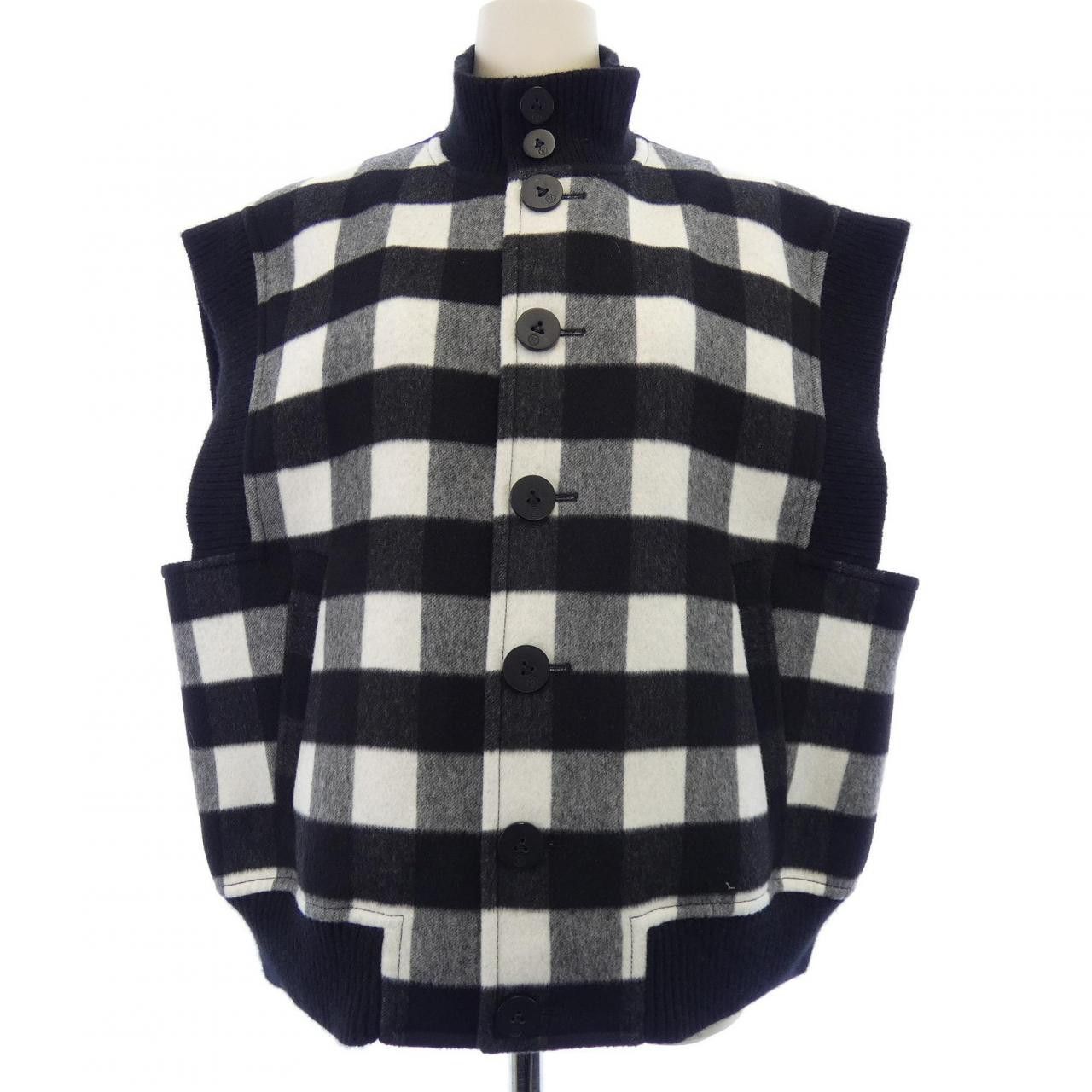 Louis Vuitton Louis Vuitton Louis Vuitton Sleeveless Check Bomber Jacket Cashmere Blend Vest Textile Outerwear FTVE62B09 DUTY FREE for USA Size ONE SIZE - 1 Thumbnail