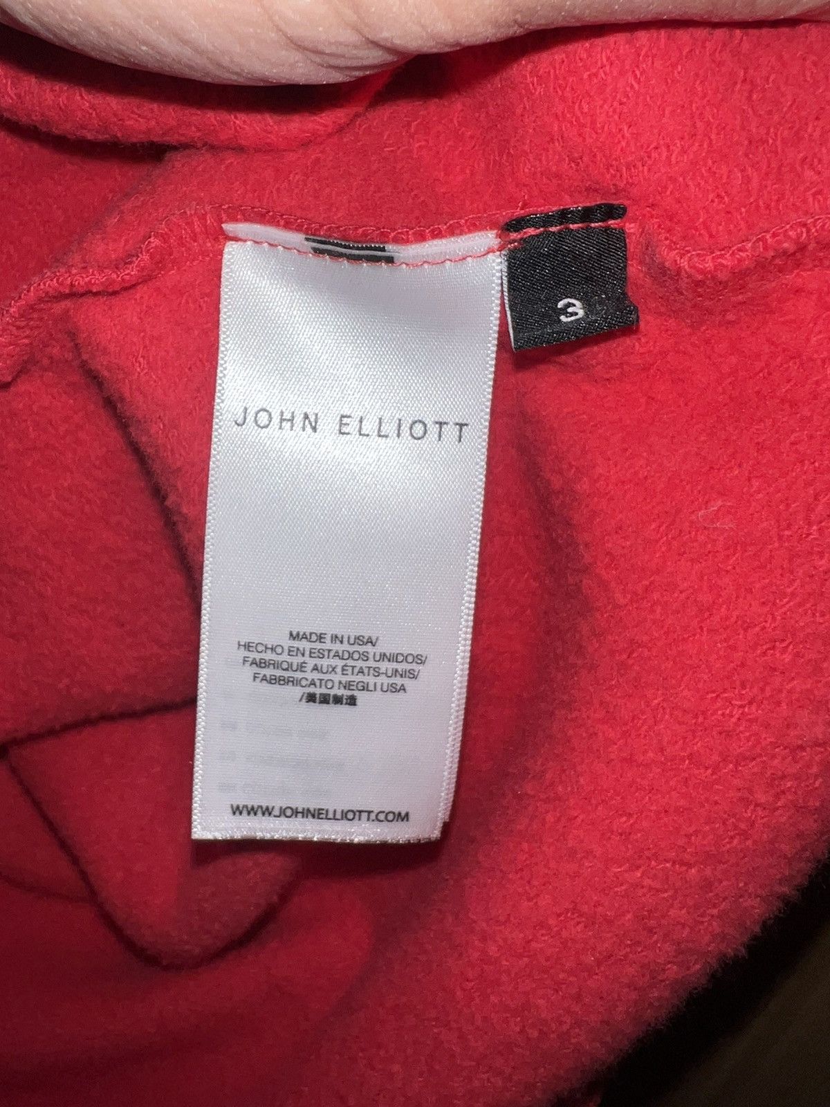 John Elliott John Elliott Red Salt Wash Beach Hoodie Size Large Size US L / EU 52-54 / 3 - 3 Thumbnail