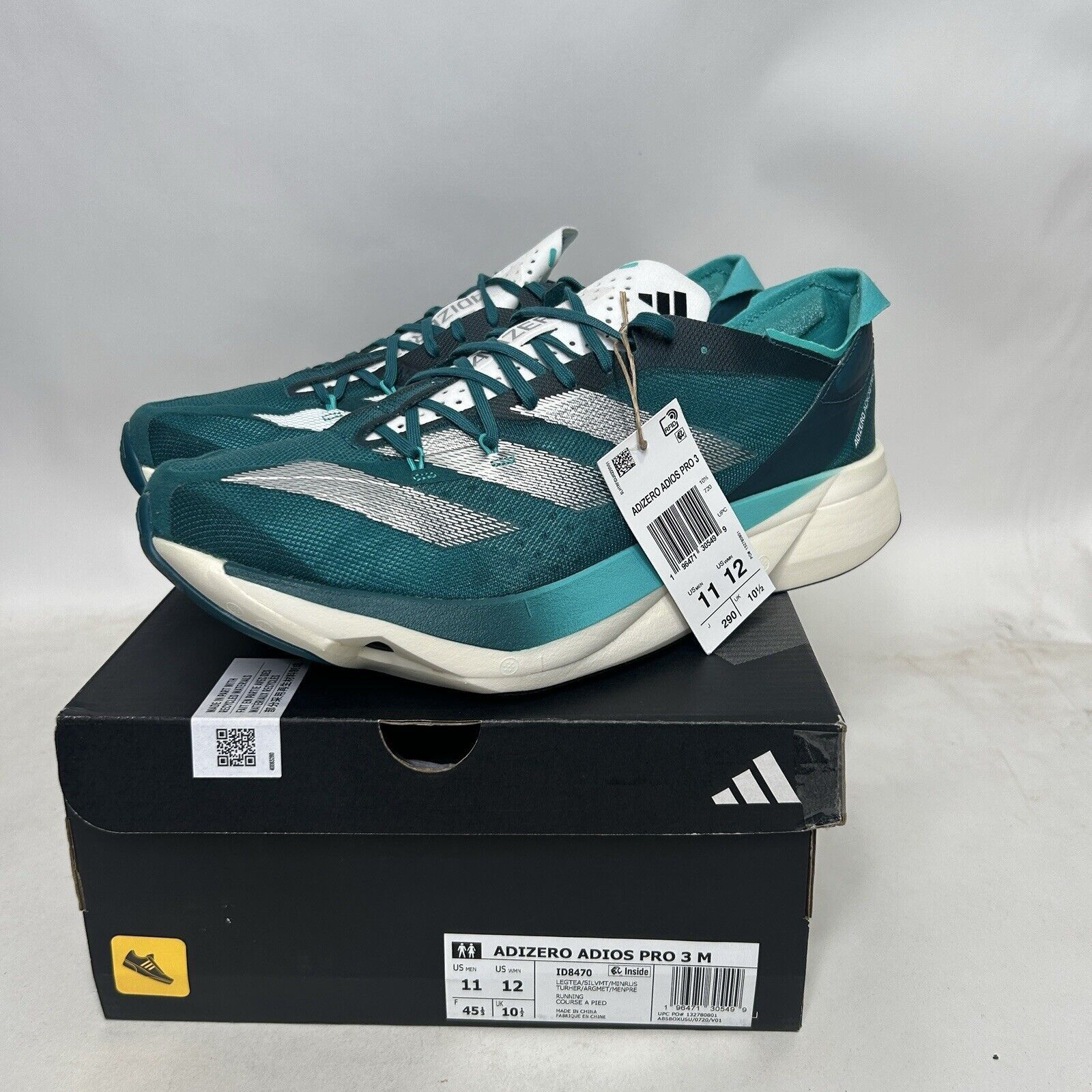 Adidas Adidas Shoes Adizero Adios Pro 3 “Legacy Teal” 2024 Size US 11 / EU 44 - 3 Thumbnail
