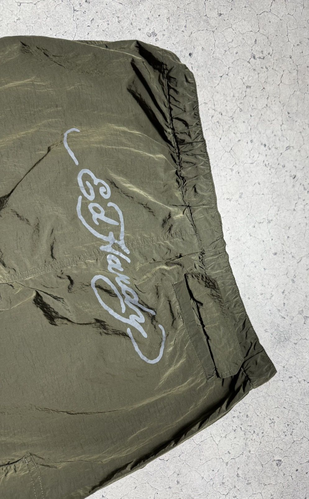 Ed Hardy Ed Hardy Nylon Baggy Track Pants Big Logo Size L Rap Size US 34 / EU 50 - 9 Thumbnail