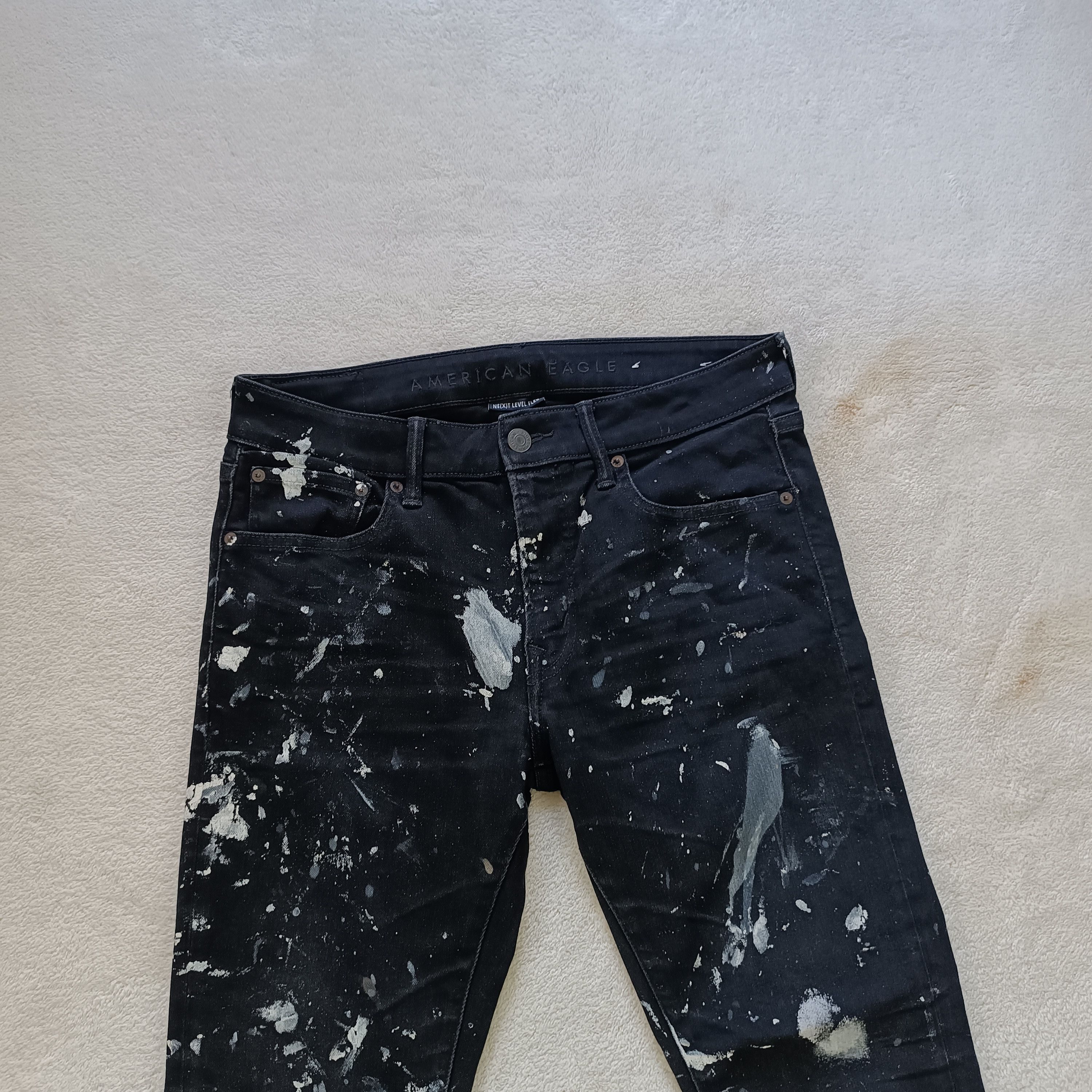 🔥AMERICAN EAGLE Next Level Hand Painted Stretch Denim