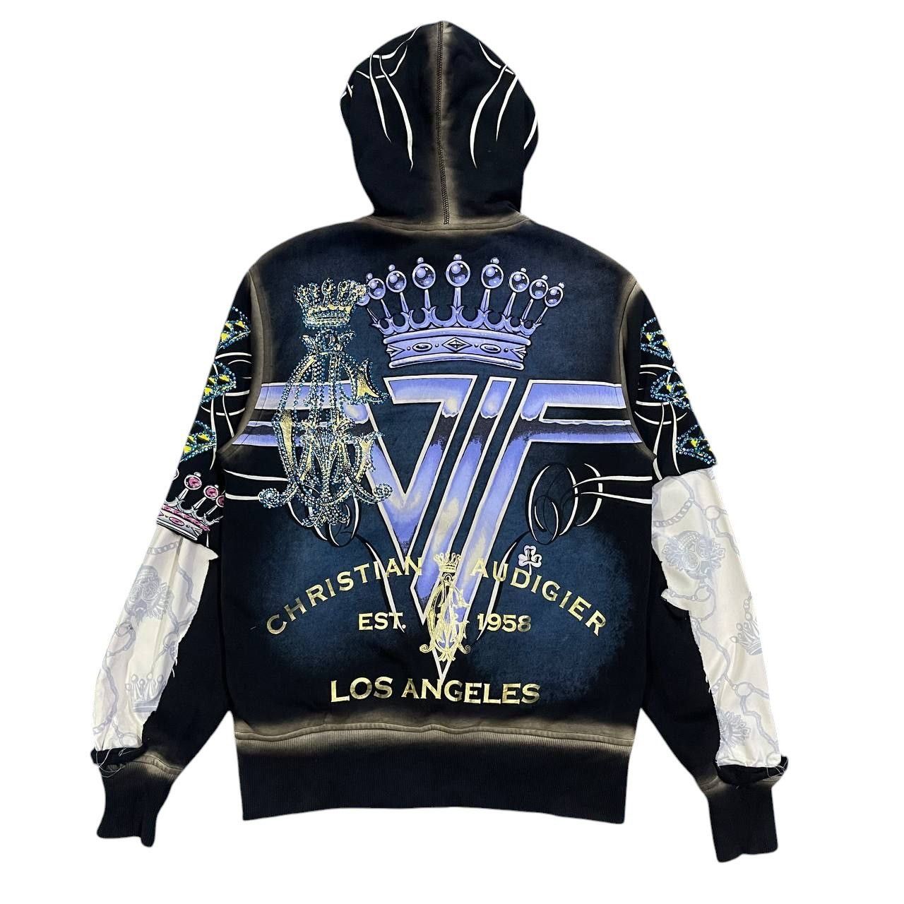 Christian Audigier Vintage Christian Audigier Los Angeles Print Hoodie Size US S / EU 44-46 / 1 - 15 Thumbnail