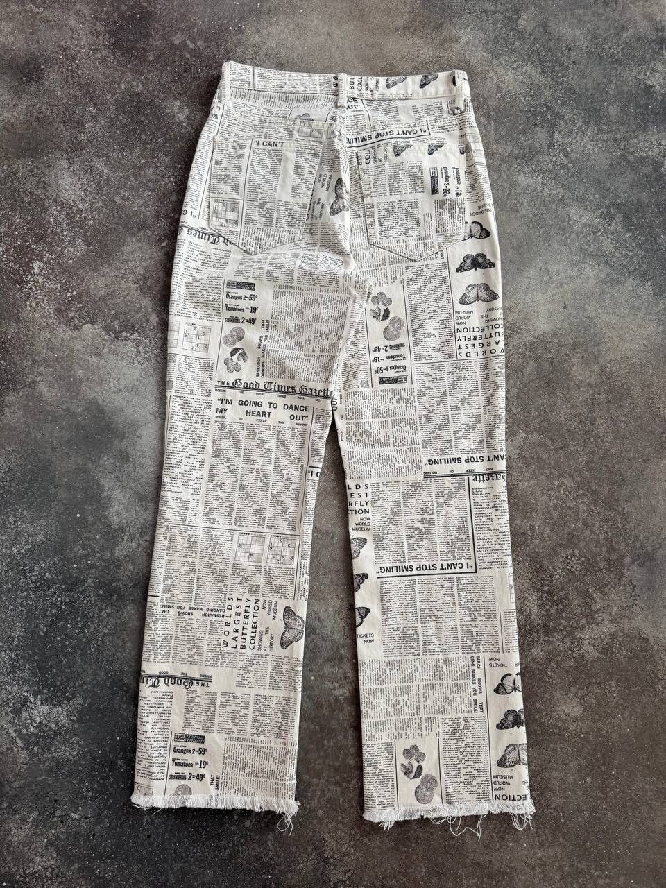 Hysteric Glamour × Japanese Brand × Vintage 2000’s Aesthetic Gazette Printed Jeans (John Galliano style) Size 27" / US 4 / IT 40 - 11 Thumbnail