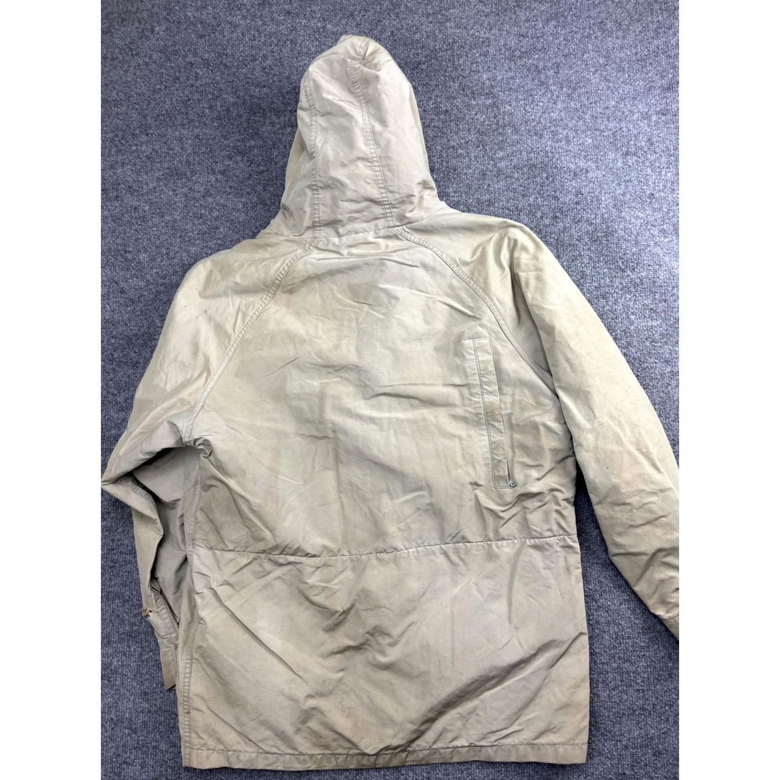 Vintage VINTAGE Woolrich Jacket Mens Medium Tan Hooded Wool Lined Parka Made USA 80s Size US M / EU 48-50 / 2 - 7 Thumbnail