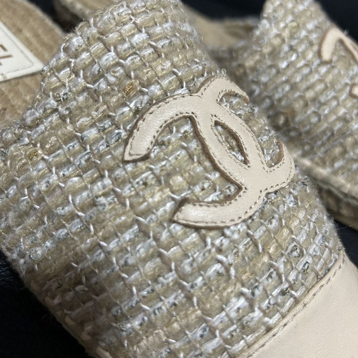 Chanel CHANEL - ESPADRILLE MULE SLIP ON FLATS Size US 9 / IT 39 - 6 Thumbnail