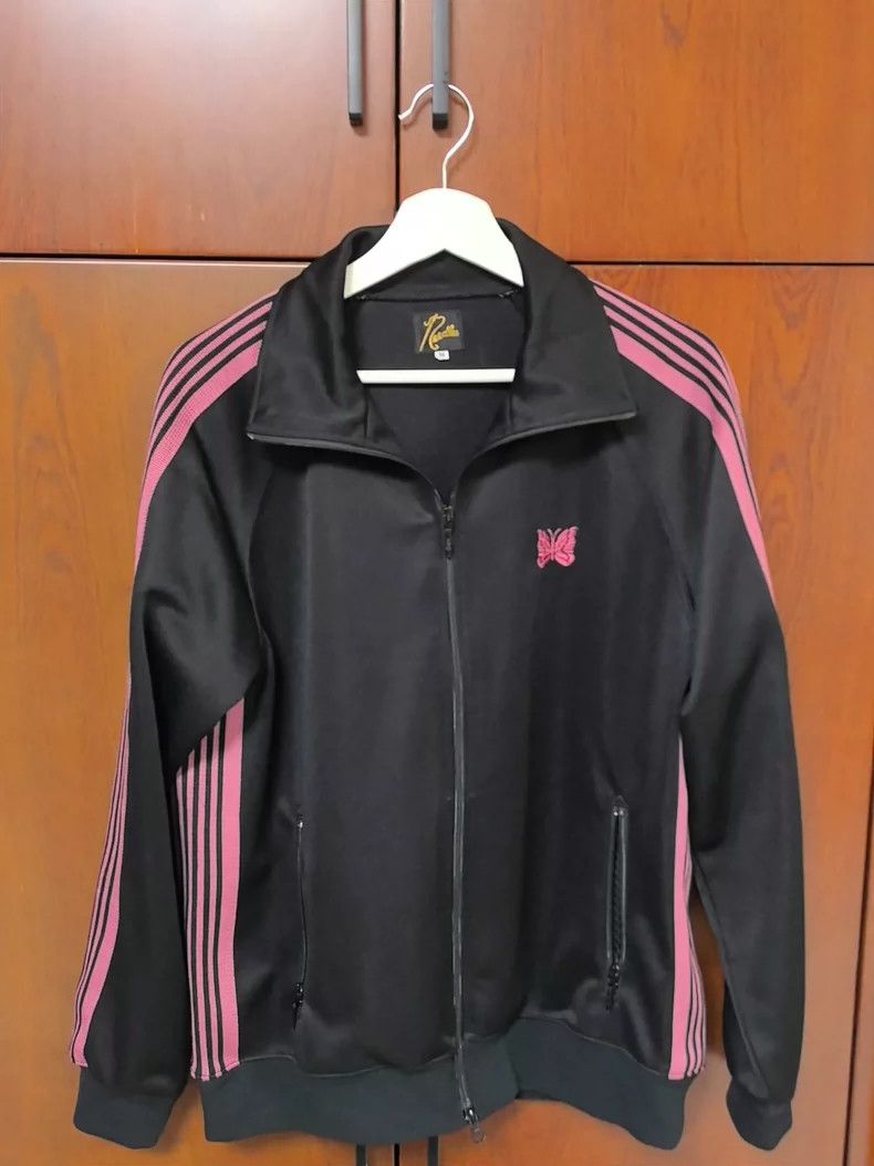 Track Jacket – Red Smooth Polyester | Needles | Nepenthes London